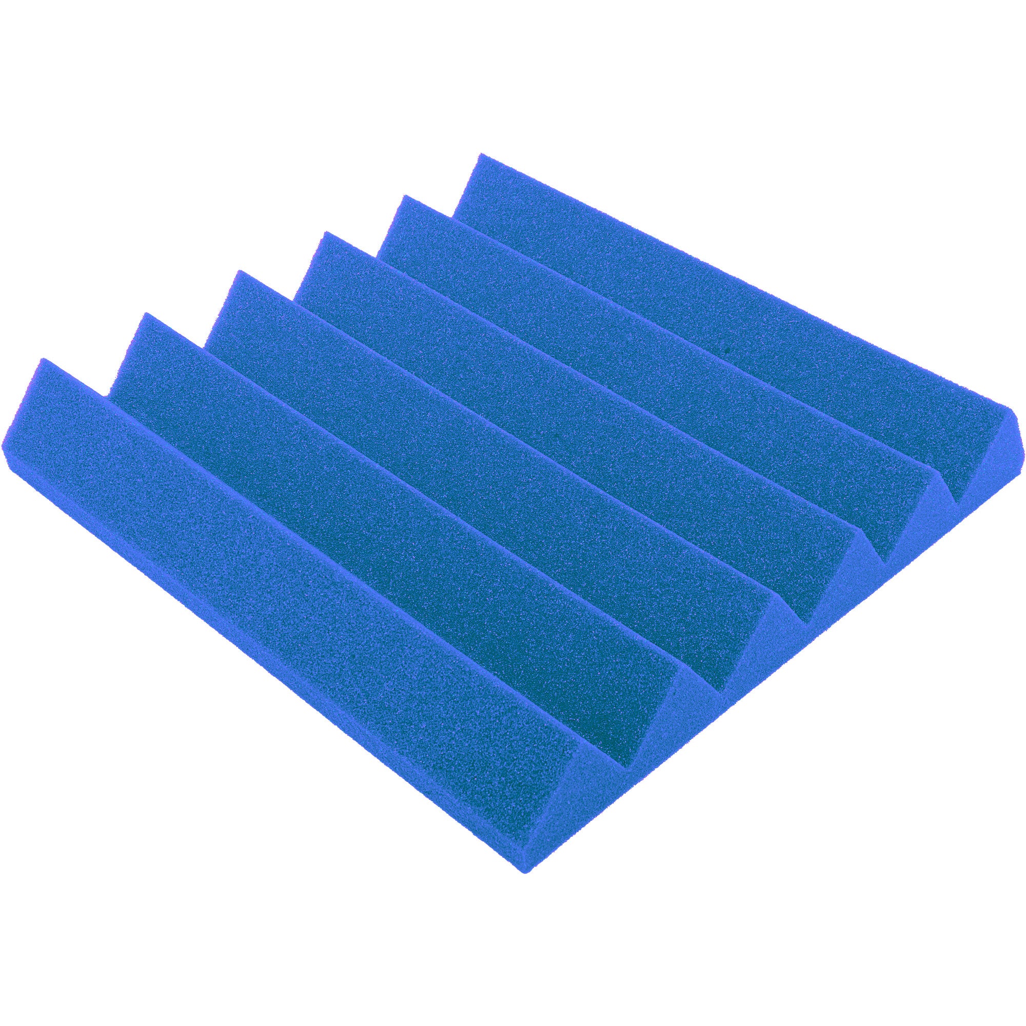 Performance Audio 12" x 12" x 2" Wedge Acoustic Foam Tile (Blue, 48 Pack)