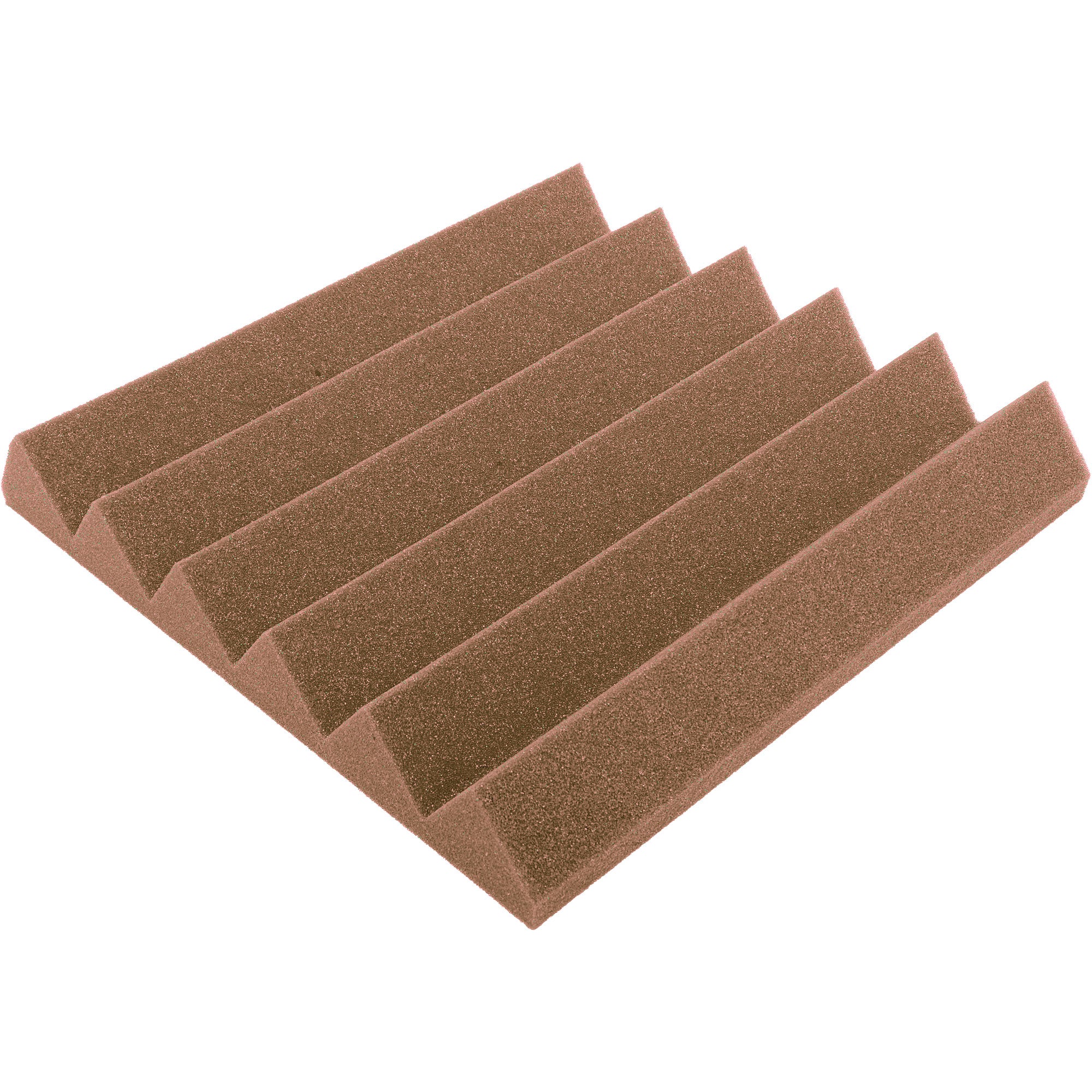 Performance Audio 12" x 12" x 2" Wedge Acoustic Foam Tile (Brown, 48 Pack)