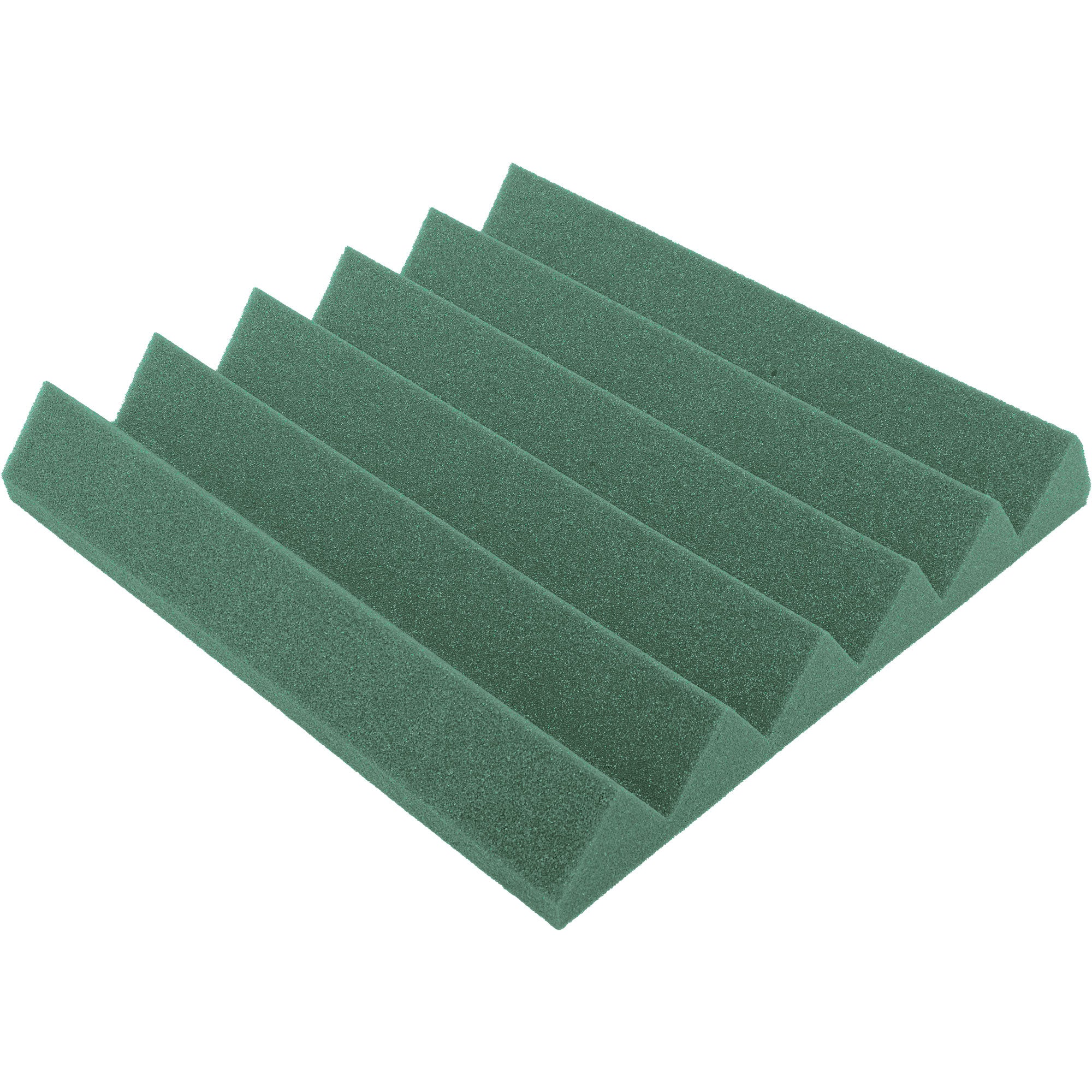 Performance Audio 12" x 12" x 2" Wedge Acoustic Foam Tile (Forest Green, 48 Pack)