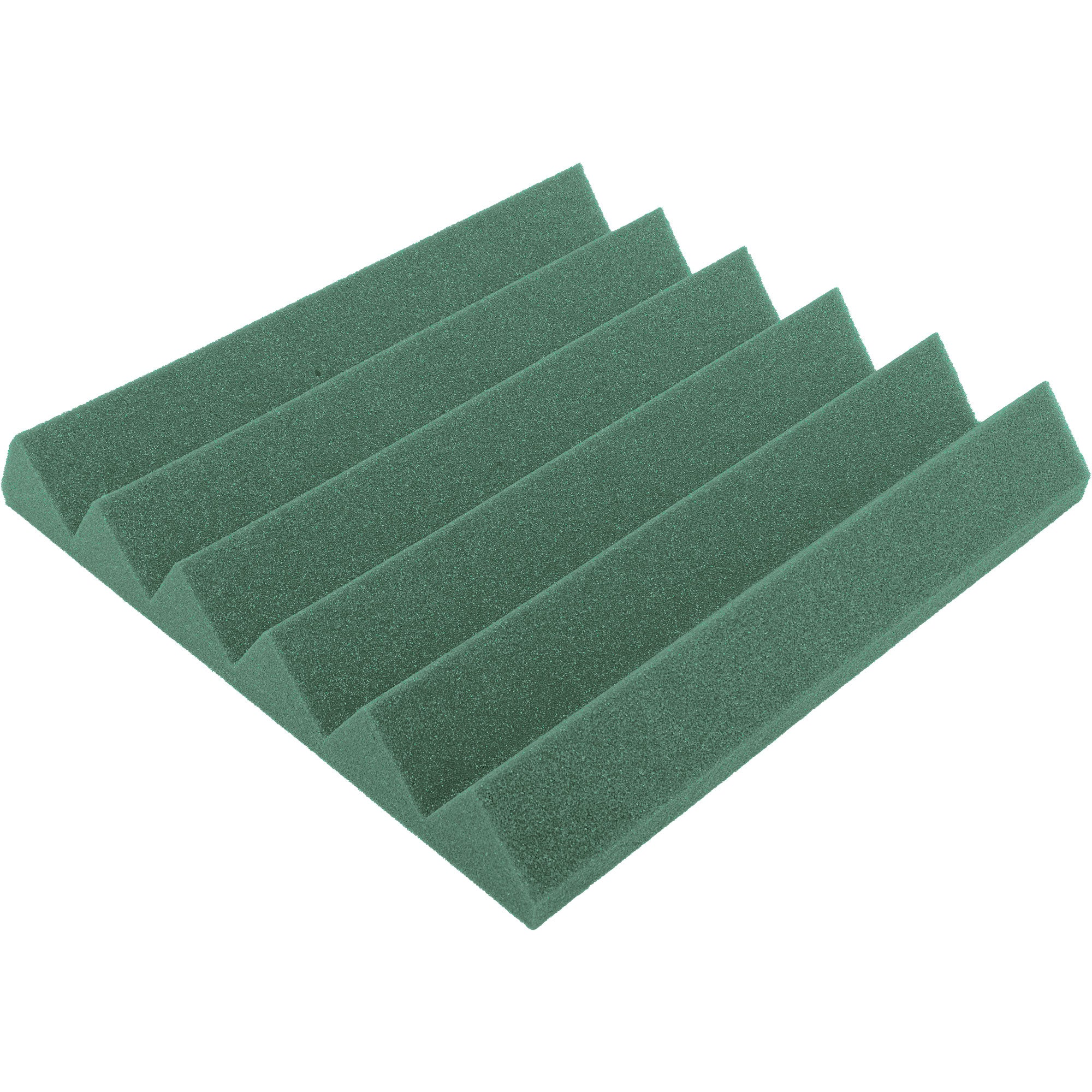 Performance Audio 12" x 12" x 2" Wedge Acoustic Foam Tile (Forest Green, 48 Pack)