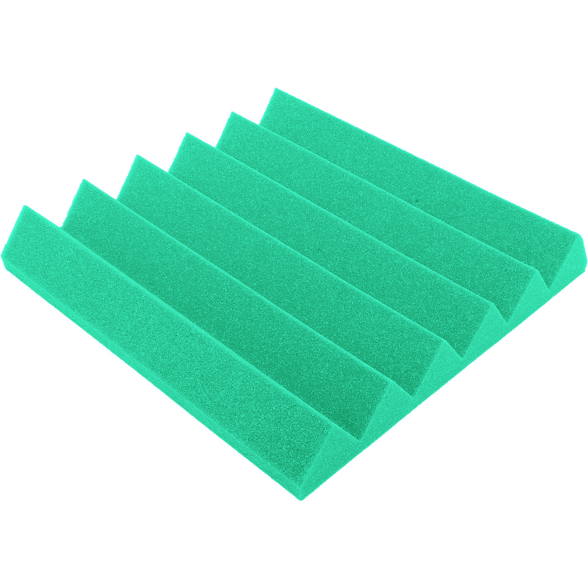 Performance Audio 12" x 12" x 2" Wedge Acoustic Foam Tile (Kelly Green, 48 Pack)