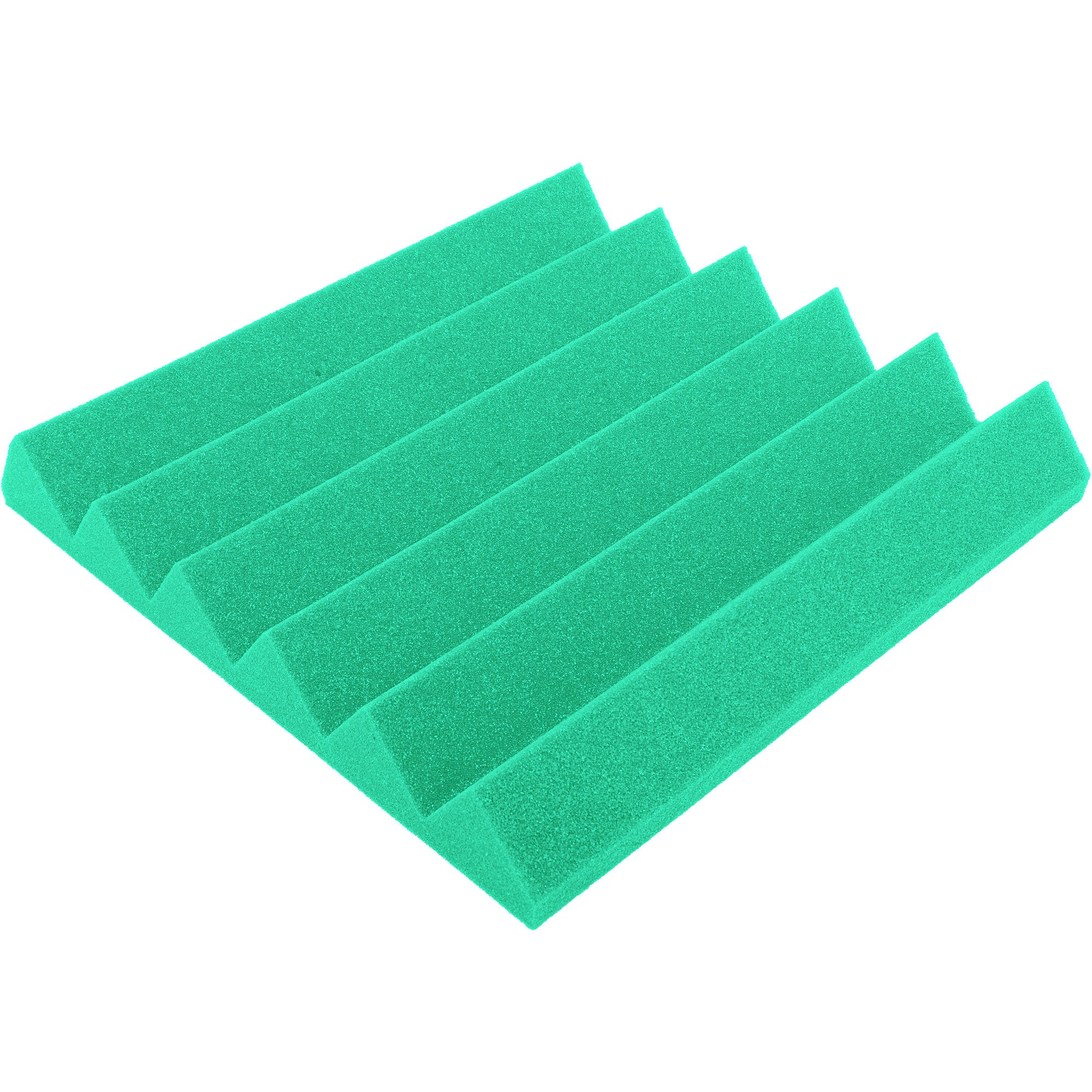 Performance Audio 12" x 12" x 2" Wedge Acoustic Foam Tile (Kelly Green, 48 Pack)