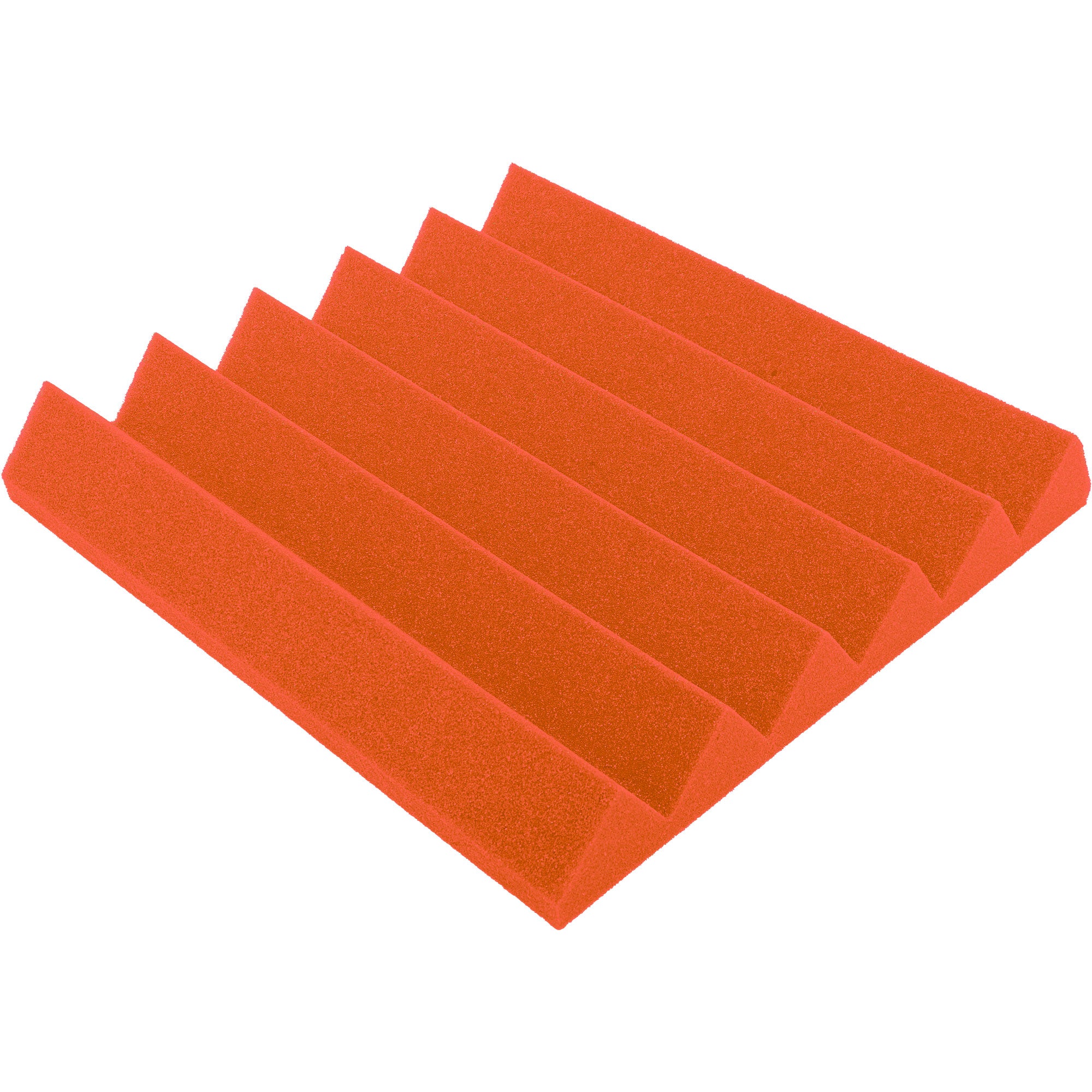 Performance Audio 12" x 12" x 2" Wedge Acoustic Foam Tile (Orange, 96 Pack)