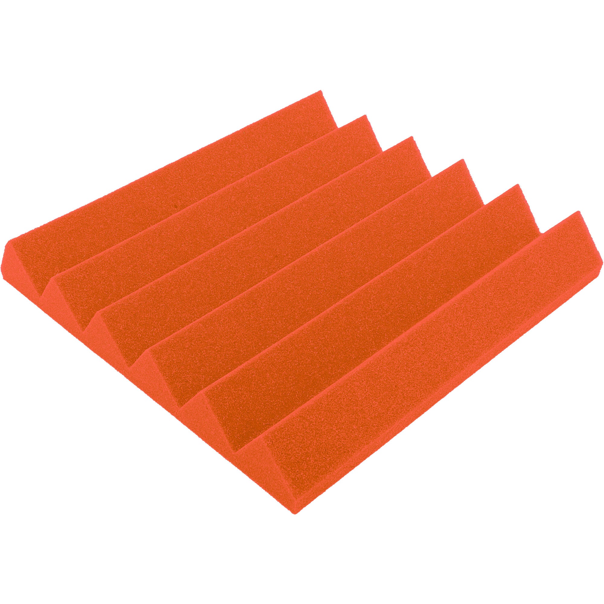 Performance Audio 12" x 12" x 2" Wedge Acoustic Foam Tile (Orange, 96 Pack)