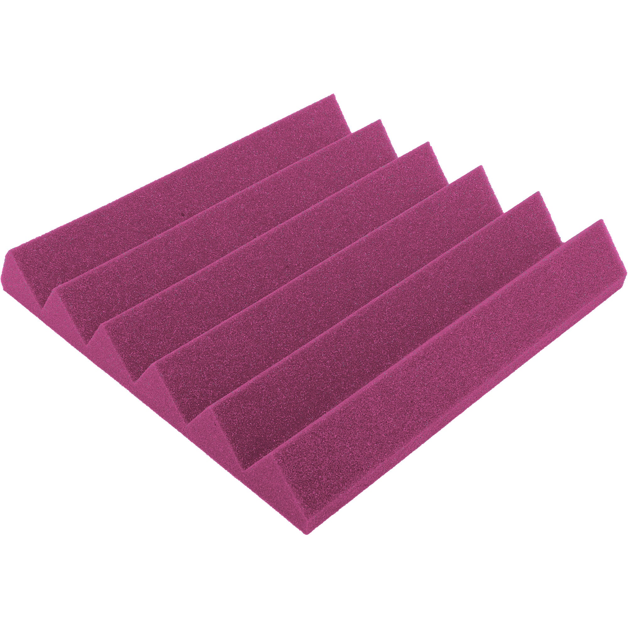 Performance Audio 12" x 12" x 2" Wedge Acoustic Foam Tile (Plum, 48 Pack)