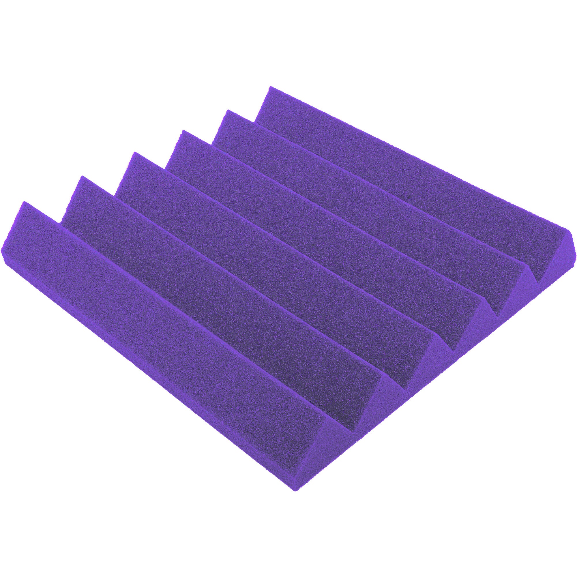 Performance Audio 12" x 12" x 2" Wedge Acoustic Foam Tile (Purple, 48 Pack)