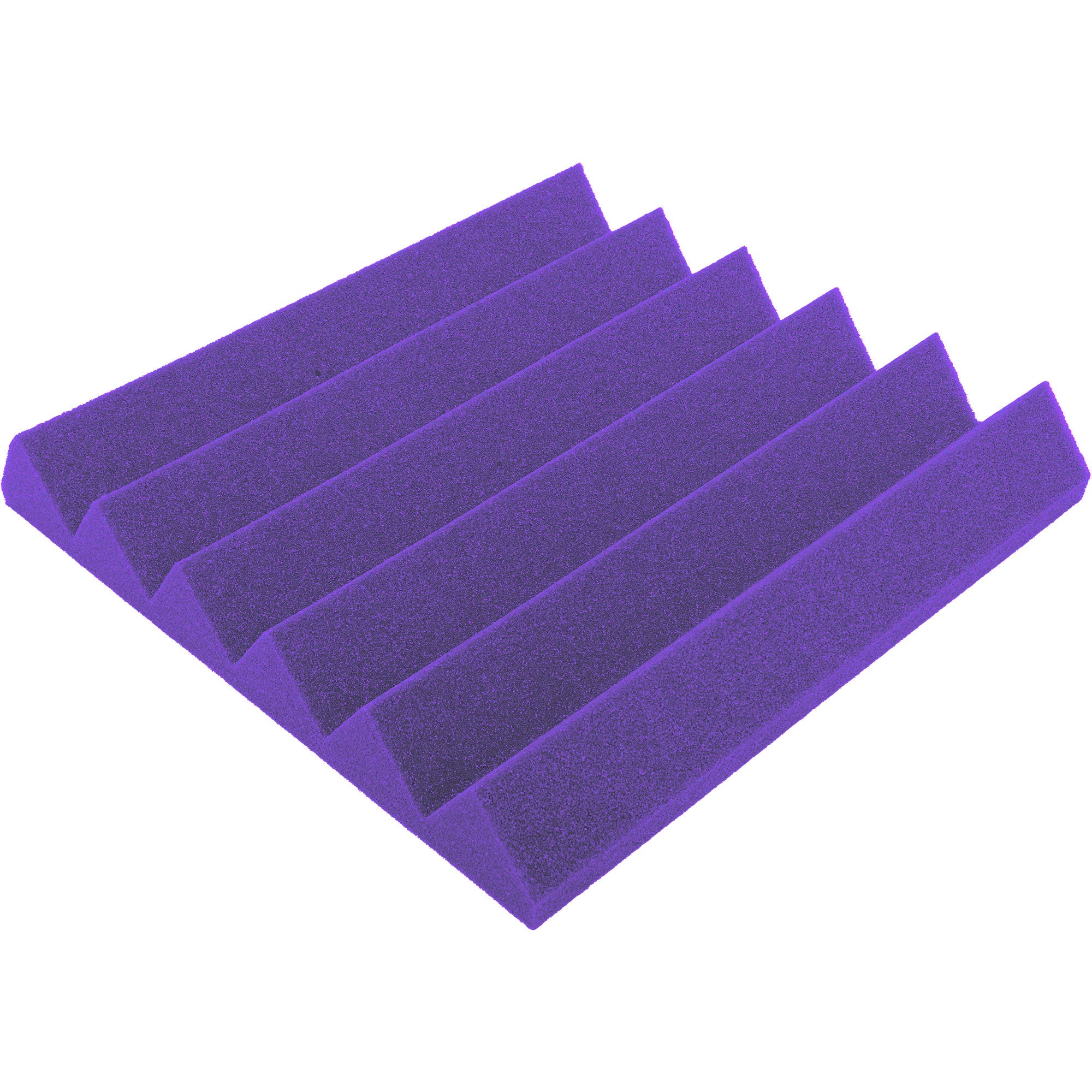 Performance Audio 12" x 12" x 2" Wedge Acoustic Foam Tile (Purple, 48 Pack)