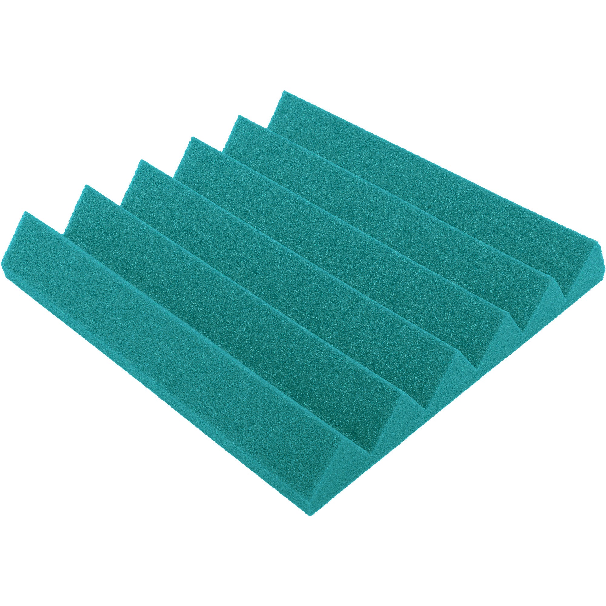 Performance Audio 12" x 12" x 2" Wedge Acoustic Foam Tile (Teal, 48 Pack)