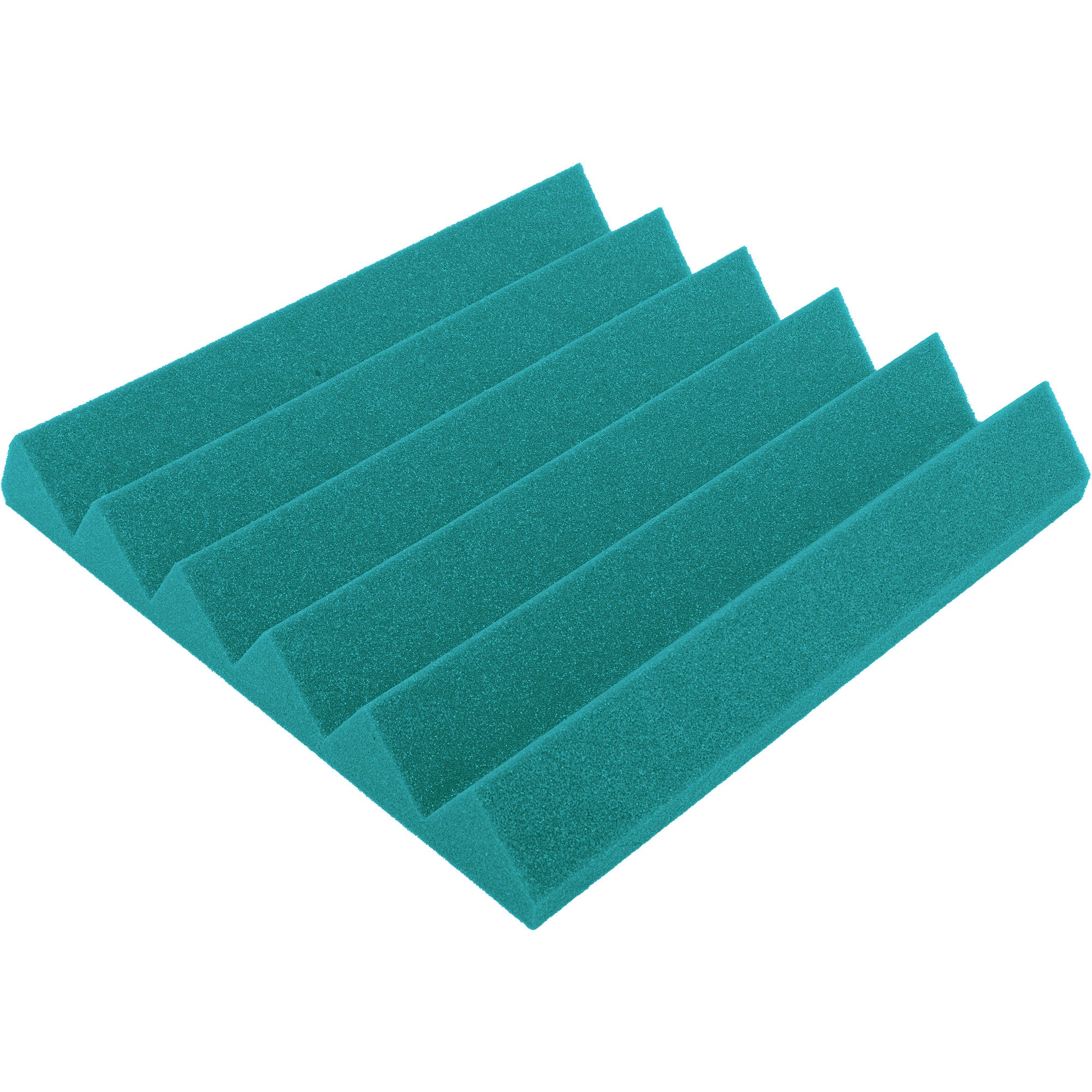 Performance Audio 12" x 12" x 2" Wedge Acoustic Foam Tile (Teal, 48 Pack)