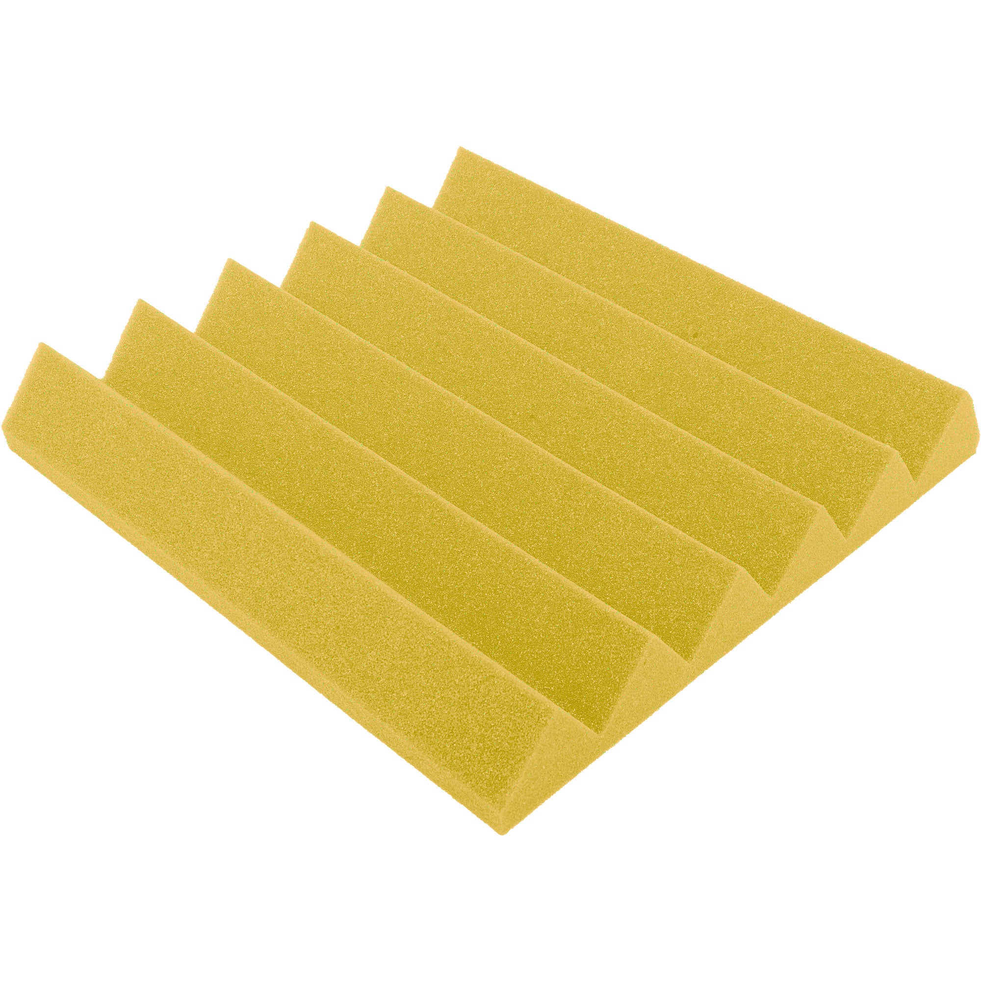 Performance Audio 12" x 12" x 2" Wedge Acoustic Foam Tile (Yellow, 96 Pack)