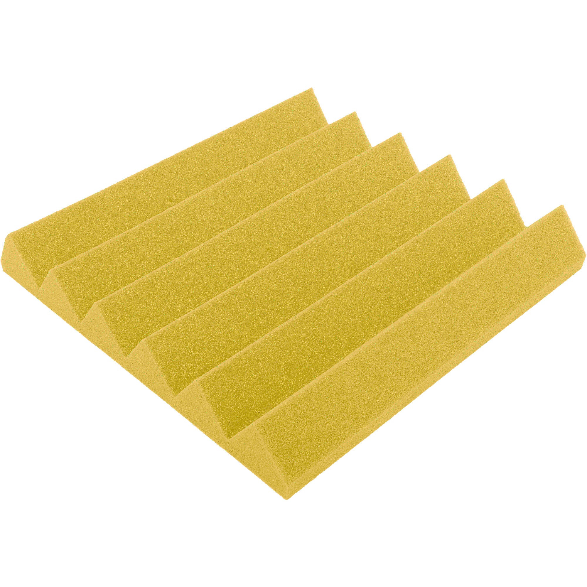 Performance Audio 12" x 12" x 2" Wedge Acoustic Foam Tile (Yellow, 96 Pack)