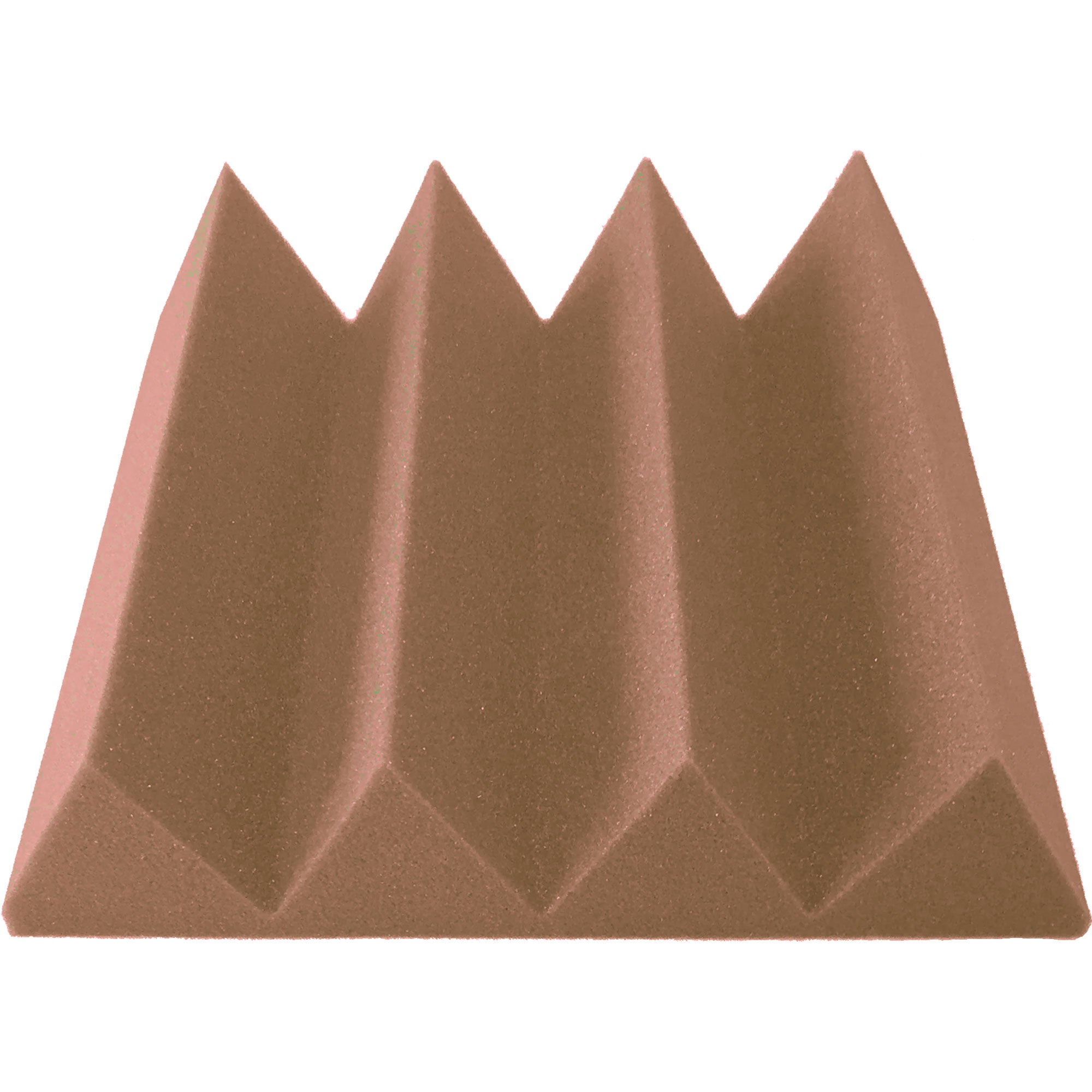 Performance Audio 12" x 12" x 3" Wedge Acoustic Foam Tile (Brown, 48 Pack)