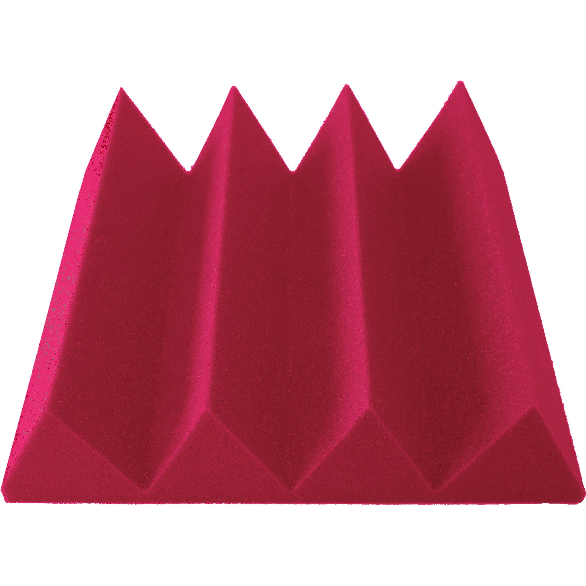 Performance Audio 12" x 12" x 3" Wedge Acoustic Foam Tile (Burgundy, 48 Pack)