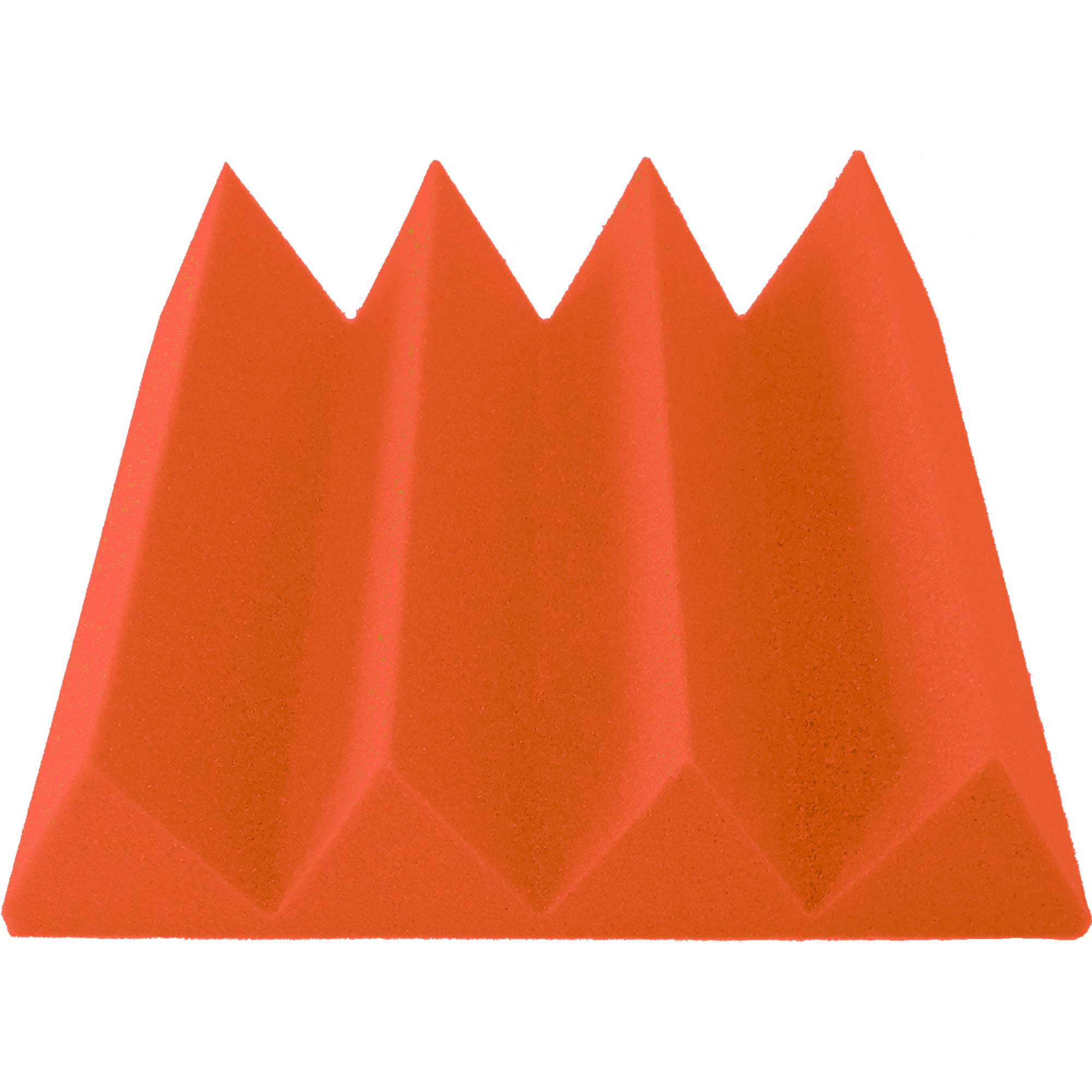 Performance Audio 12" x 12" x 3" Wedge Acoustic Foam Tile (Orange, 48 Pack)