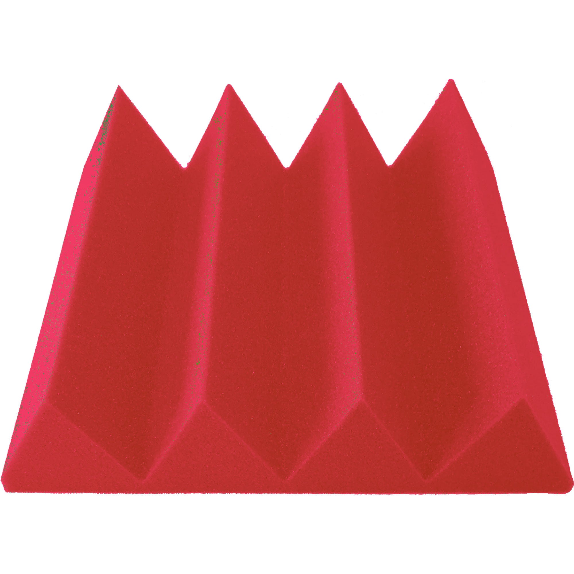 Performance Audio 12" x 12" x 3" Wedge Acoustic Foam Tile (Red, 48 Pack)