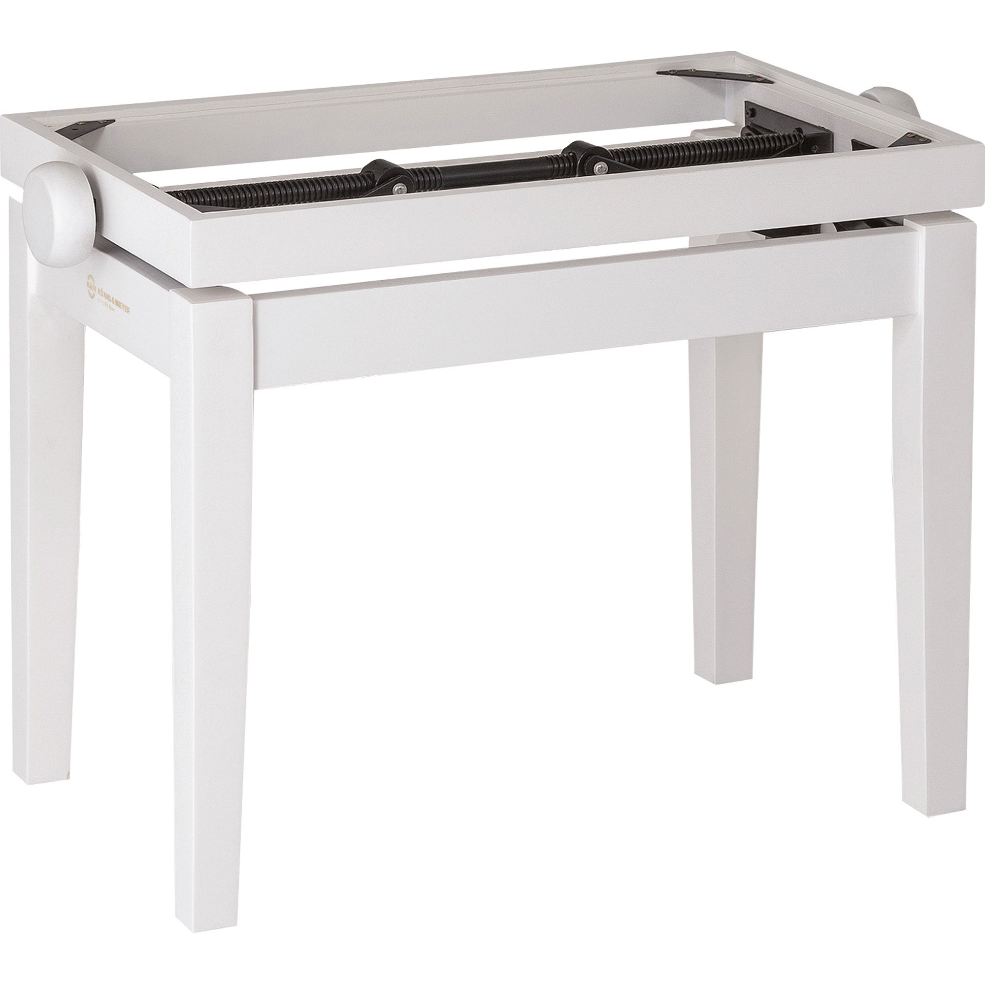 K&M Stands 13710 Piano Bench Wooden-Frame (White Matte)