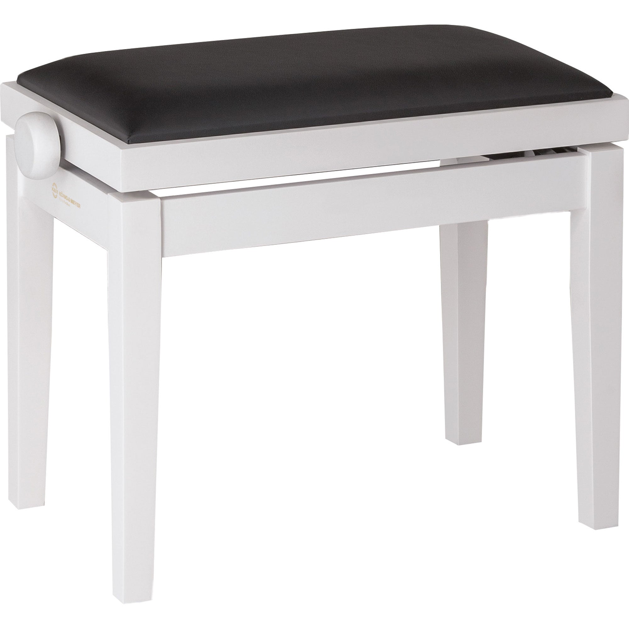 K&M Stands 13710 Piano Bench Wooden-Frame (White Matte)