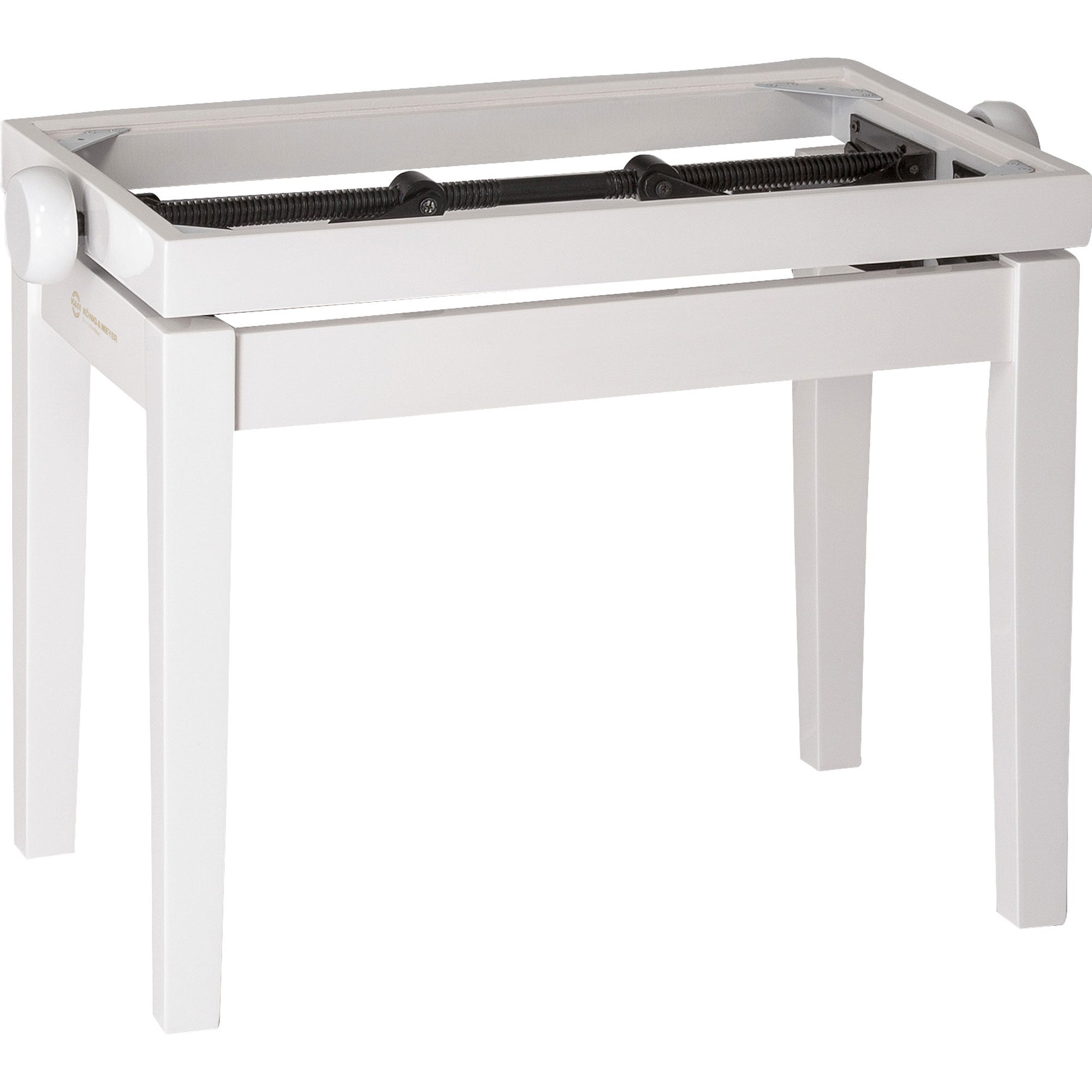 K&M Stands 13711 Piano Bench Wooden-Frame (White Gloss)