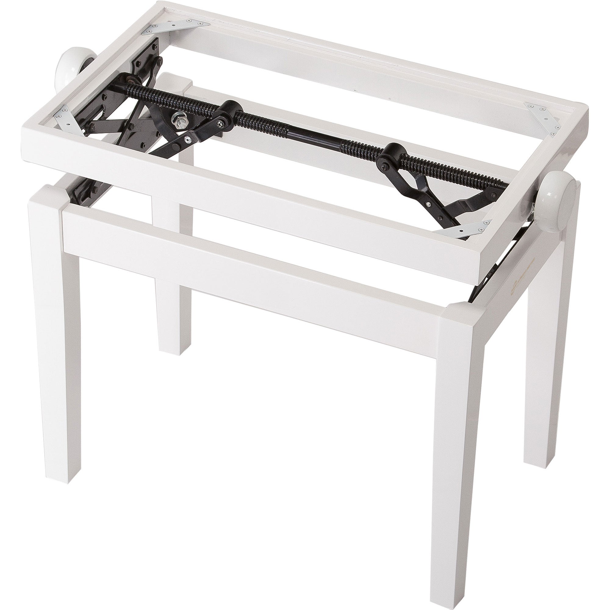 K&M Stands 13711 Piano Bench Wooden-Frame (White Gloss)