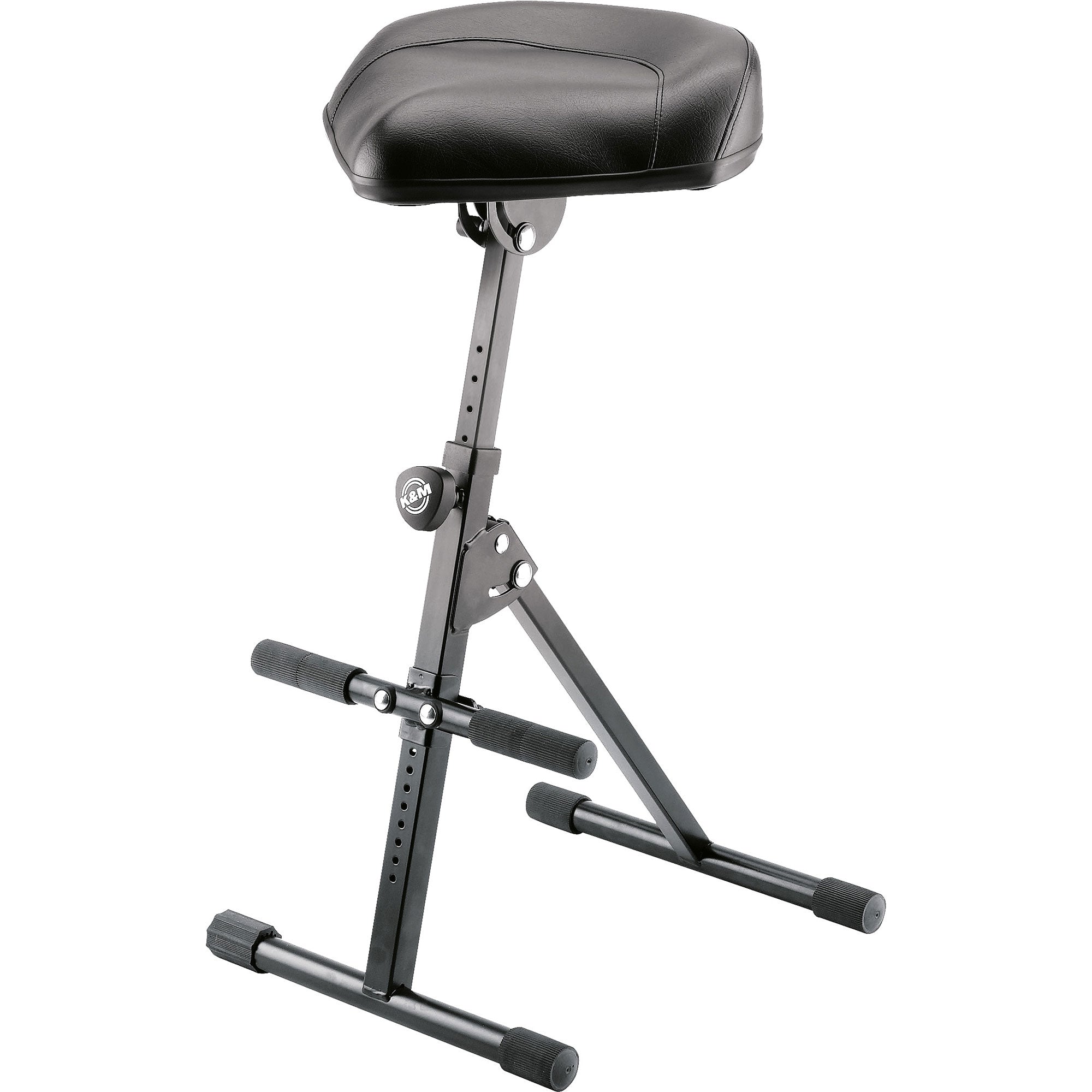 K&M Stands 14045 Stool (Black Leather)