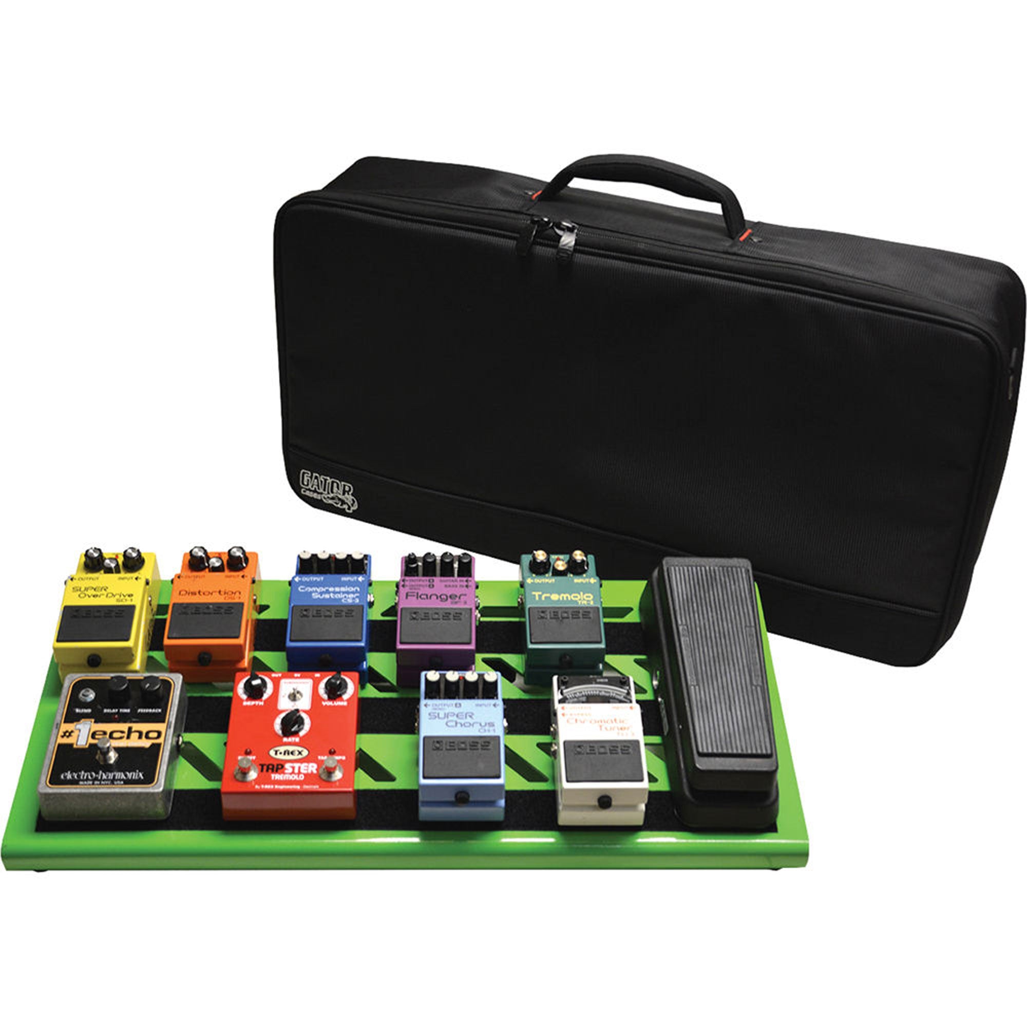 Gator Cases GPB-BAK-GR Large Screamer Green Pedal Board with Carry Bag