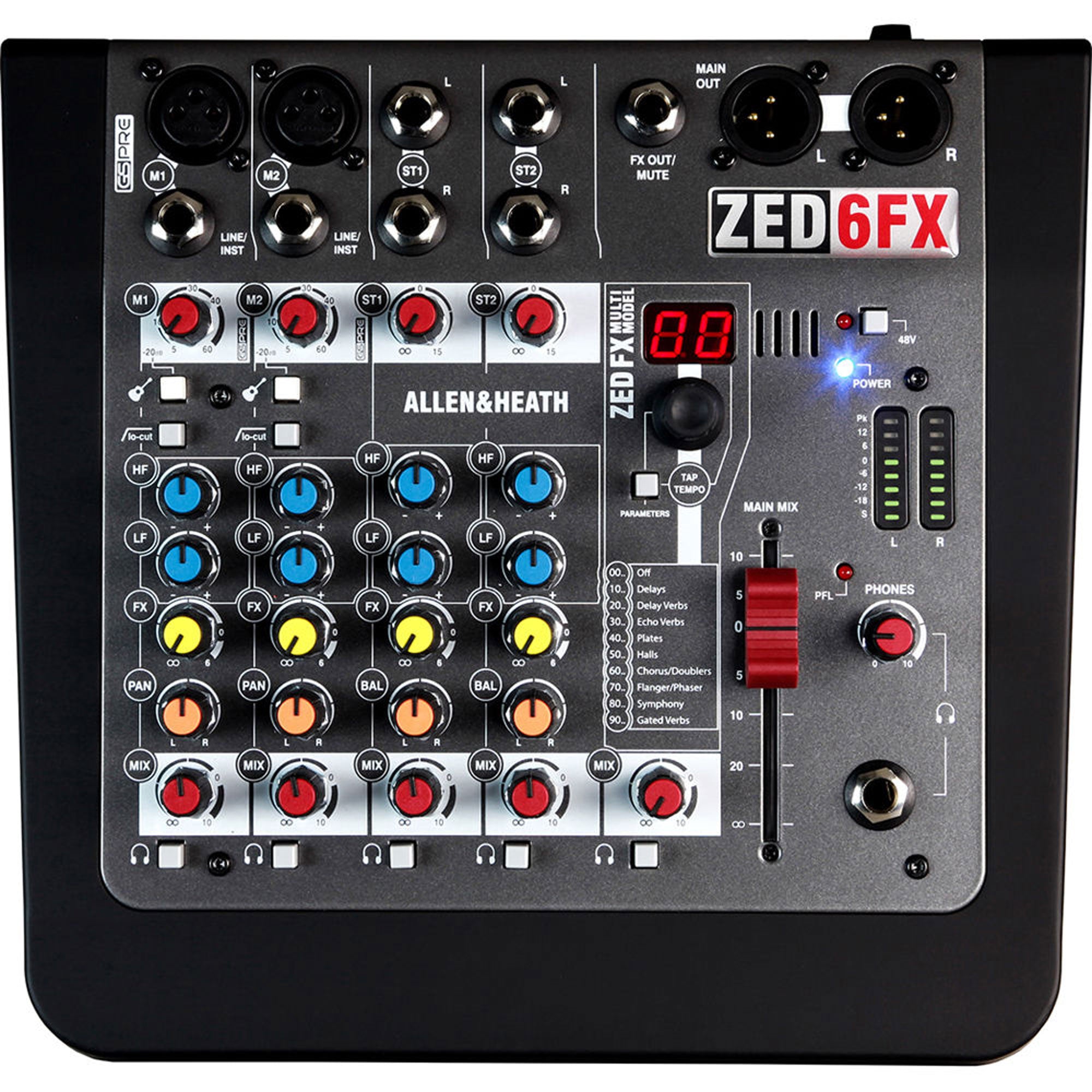 Allen & Heath ZED-6FX Compact Analog Mixer with On-Board Effects Engine