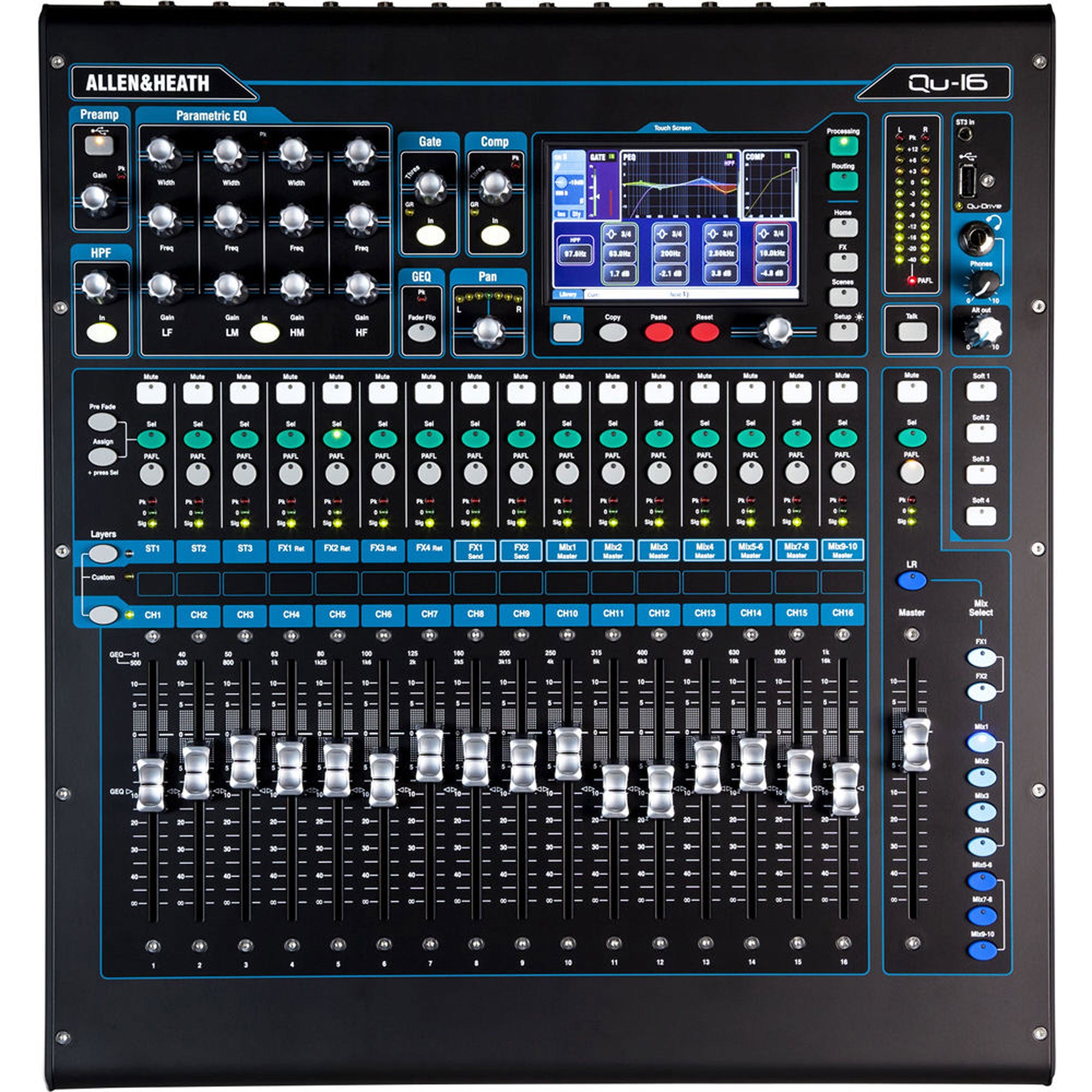 Allen & Heath Qu-16C Rackmountable Digital Mixer (Chrome Edition)