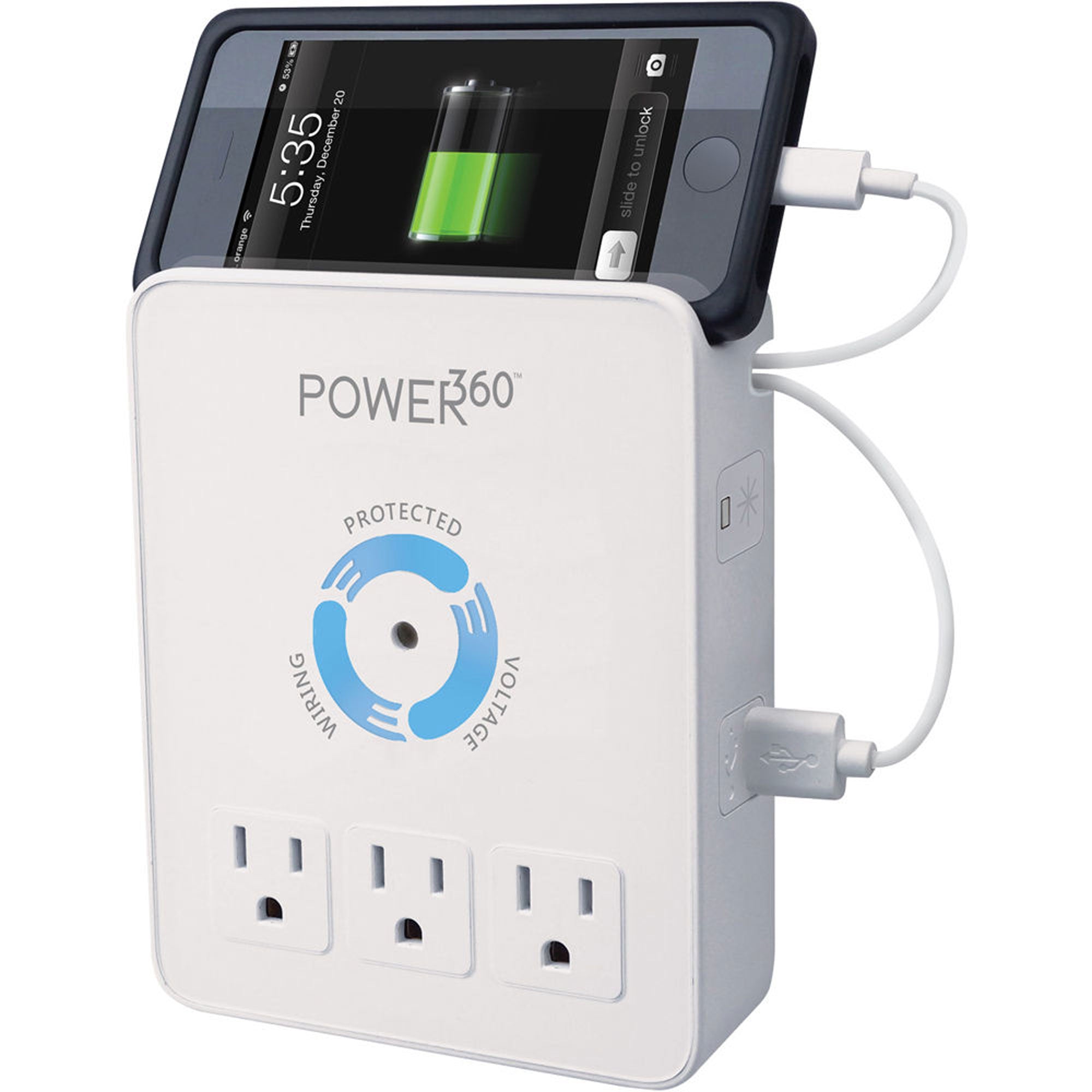 Furman Panamax P360-DOCK Power360 6 Outlet Wall Tap/Charging Station