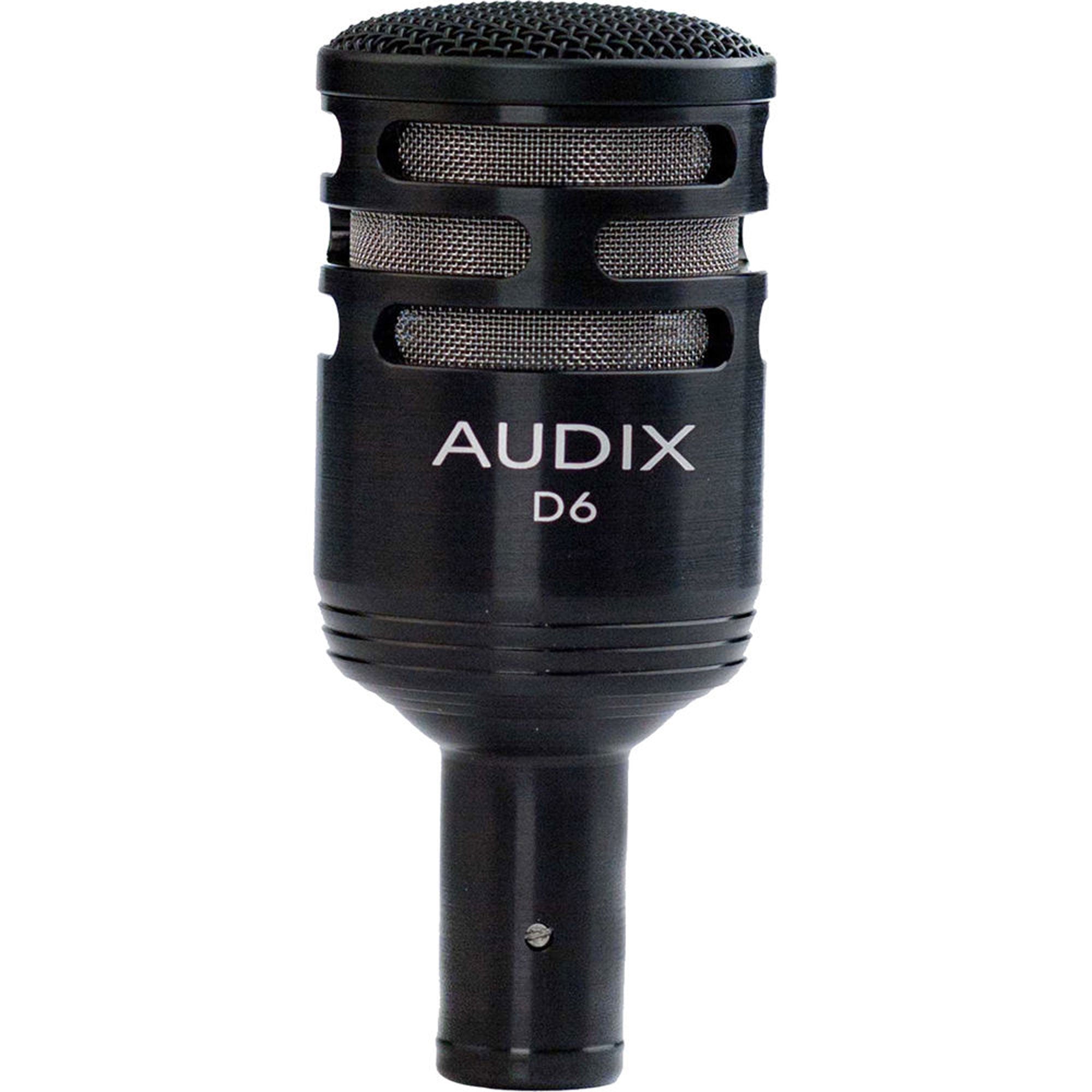 Audix D6 Cardioid Dynamic Kick Drum Microphone (Black)