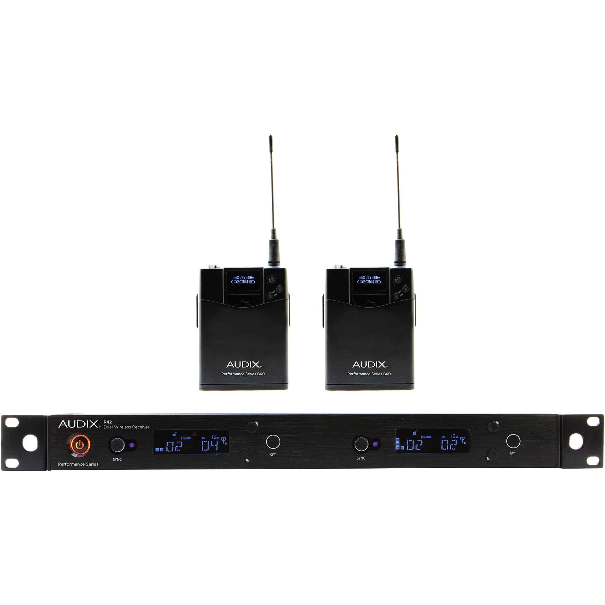 Audix AP42 BP Dual-Channel Bodypack Wireless Microphone System (554-586 MHz)