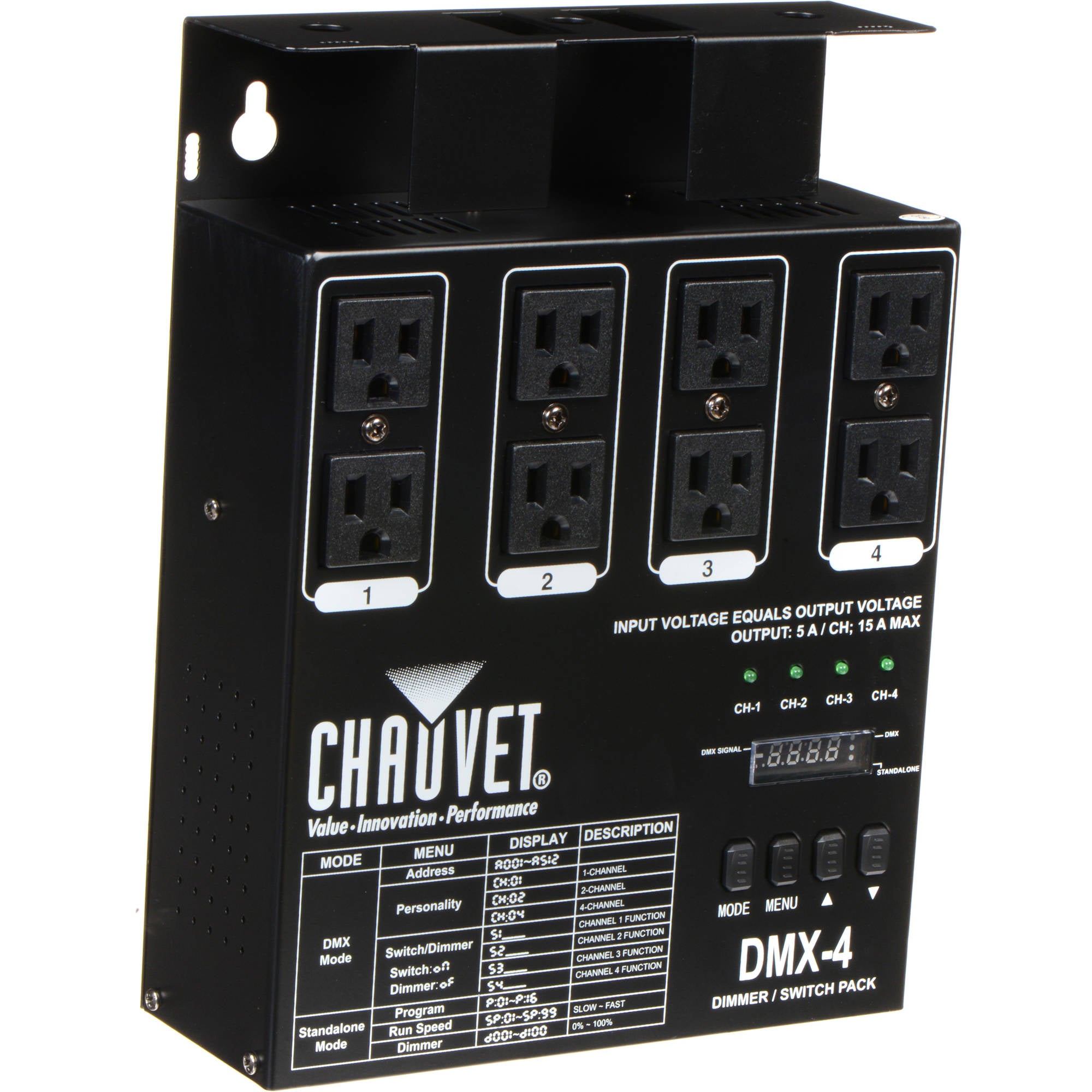 Chauvet DJ DMX-4 LED 4-Channel Dimmer/Relay Pack