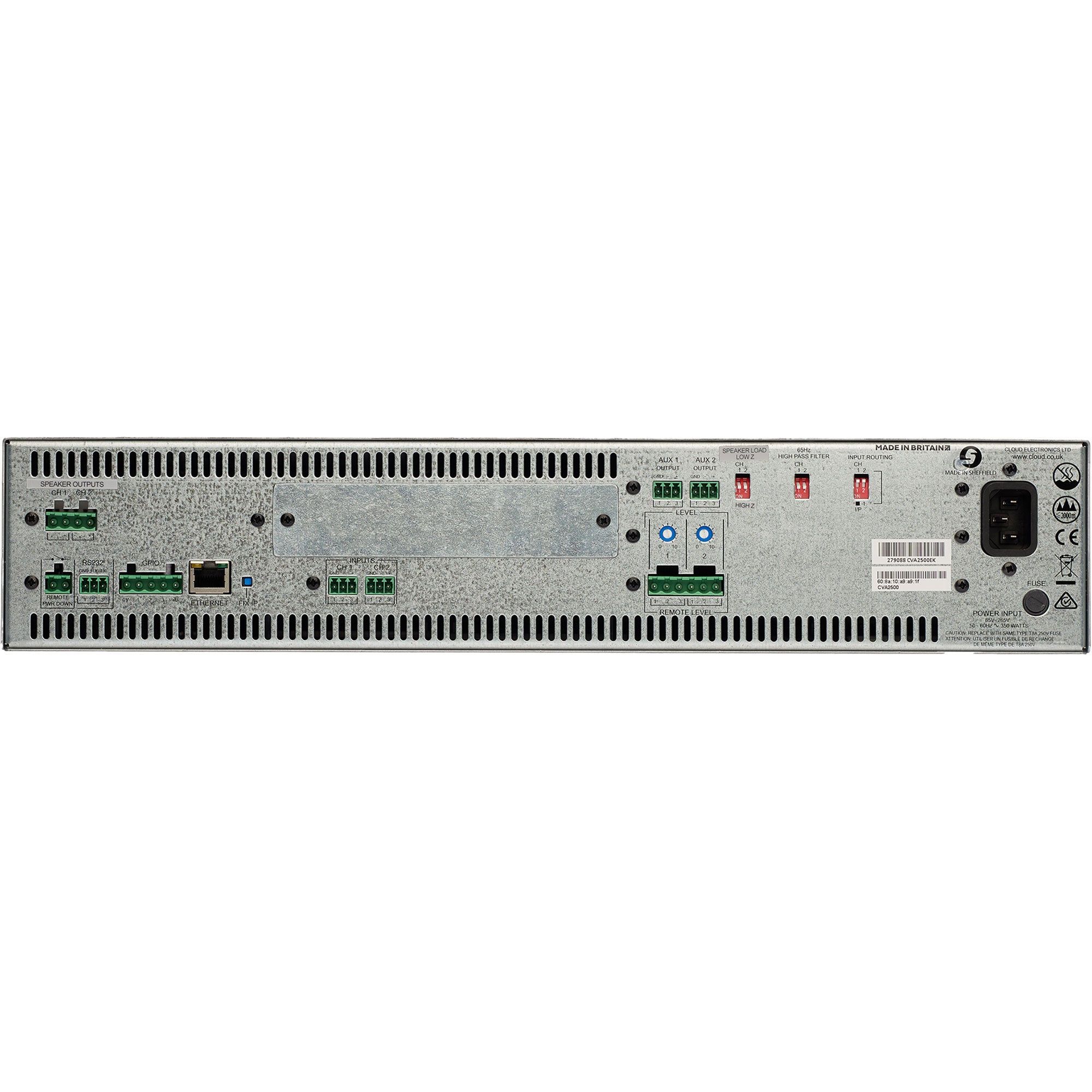 Cloud CVA2500 2 Channel 500w Per Output Channel Digital DSP Amplifier