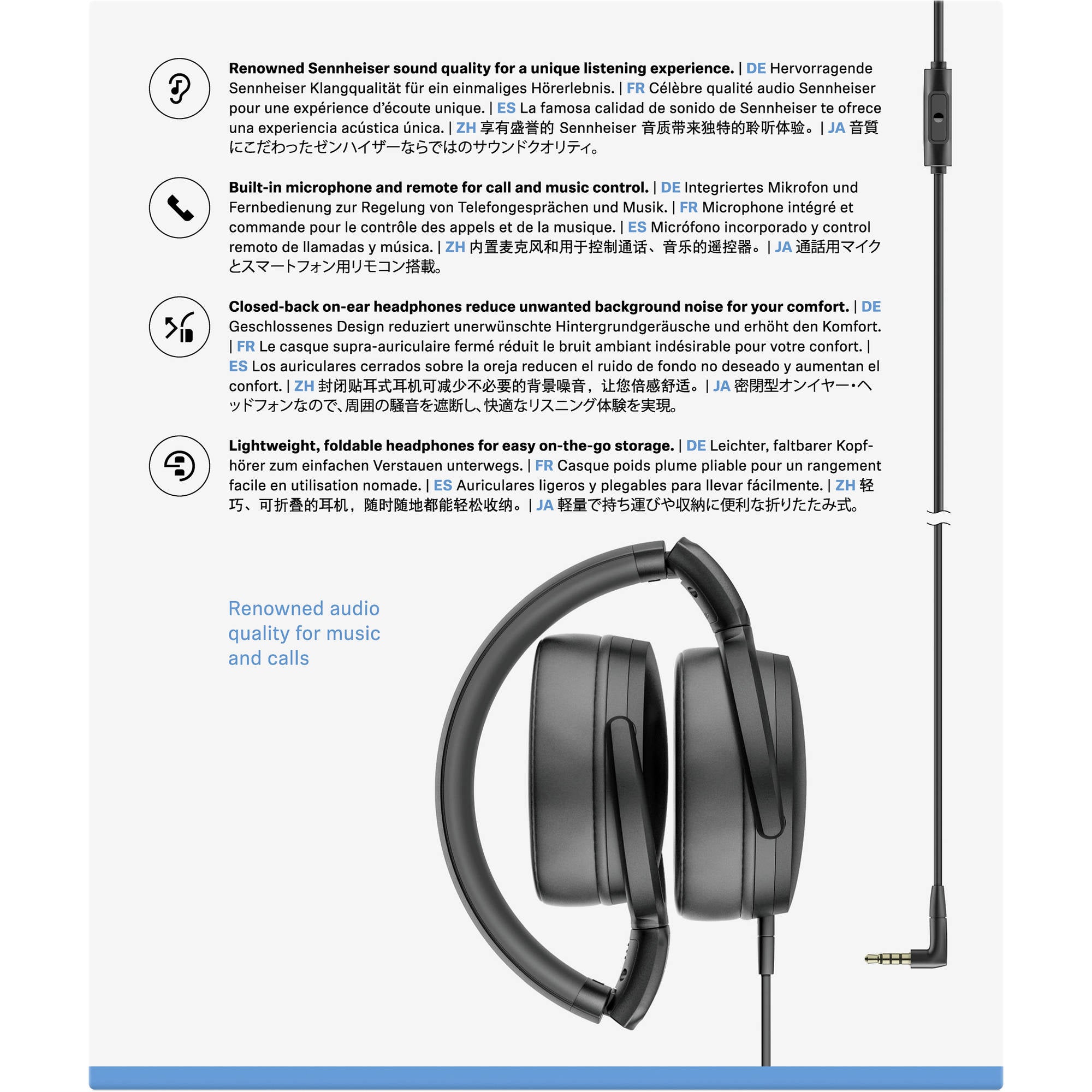 Sennheiser HD 400S Over-Ear Closed-Back Headphones