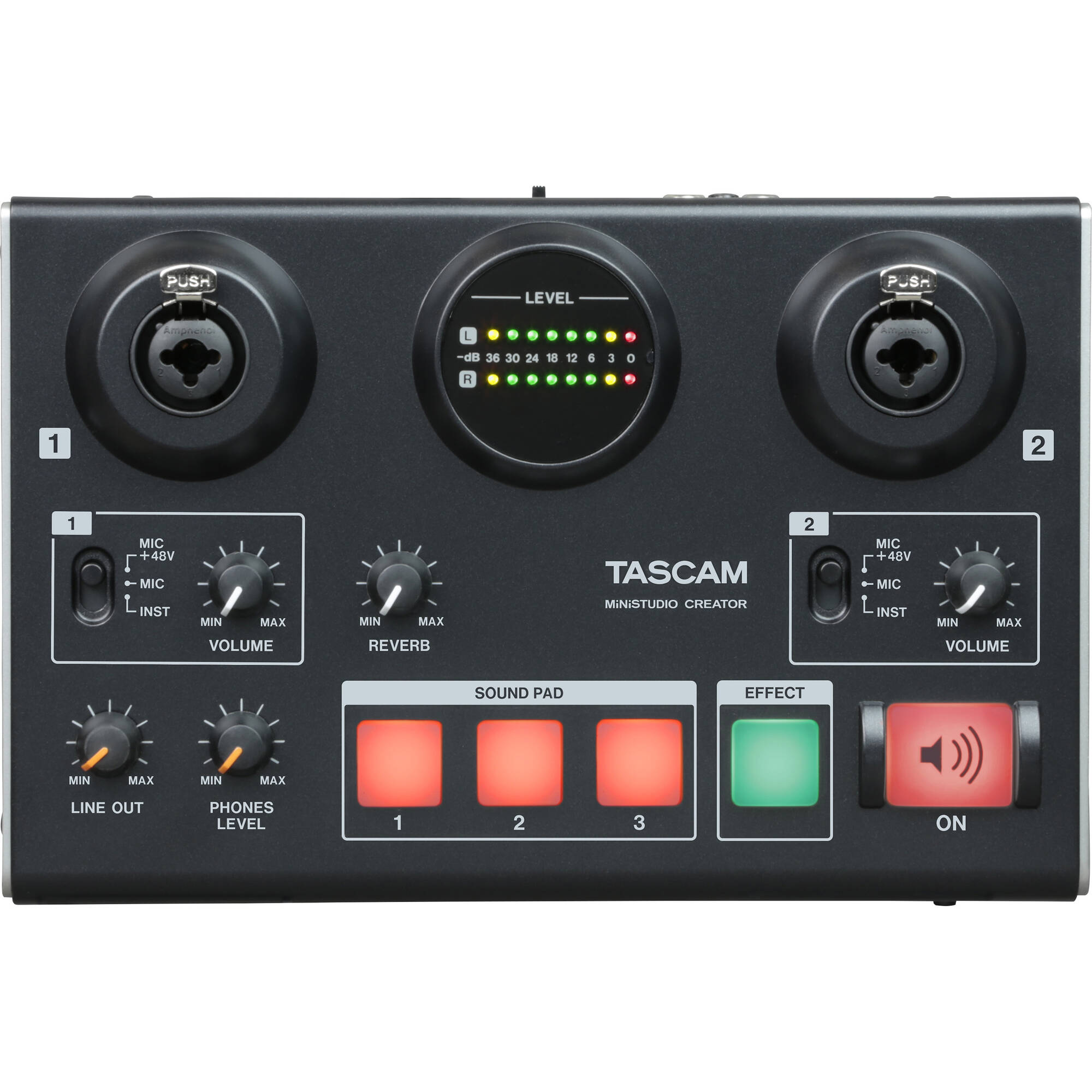 Tascam MiNiSTUDIO Creator US-42B Podcast Studio (Black)