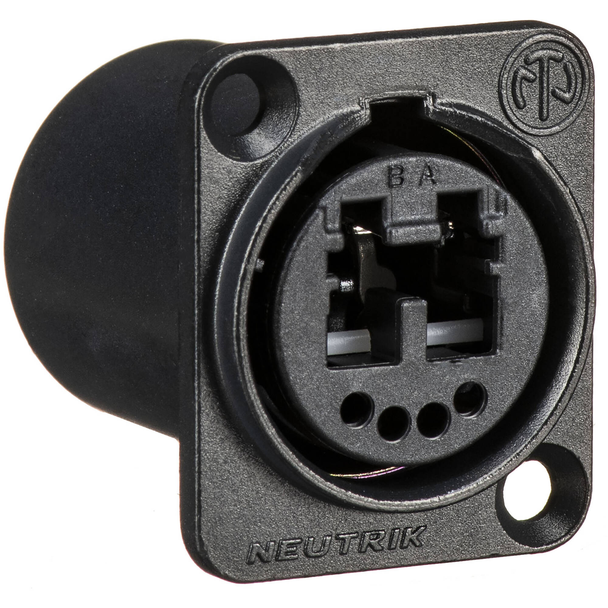 Neutrik NO2-4FDW-A Multimode opticalCON Duo Chassis Connector (Black)