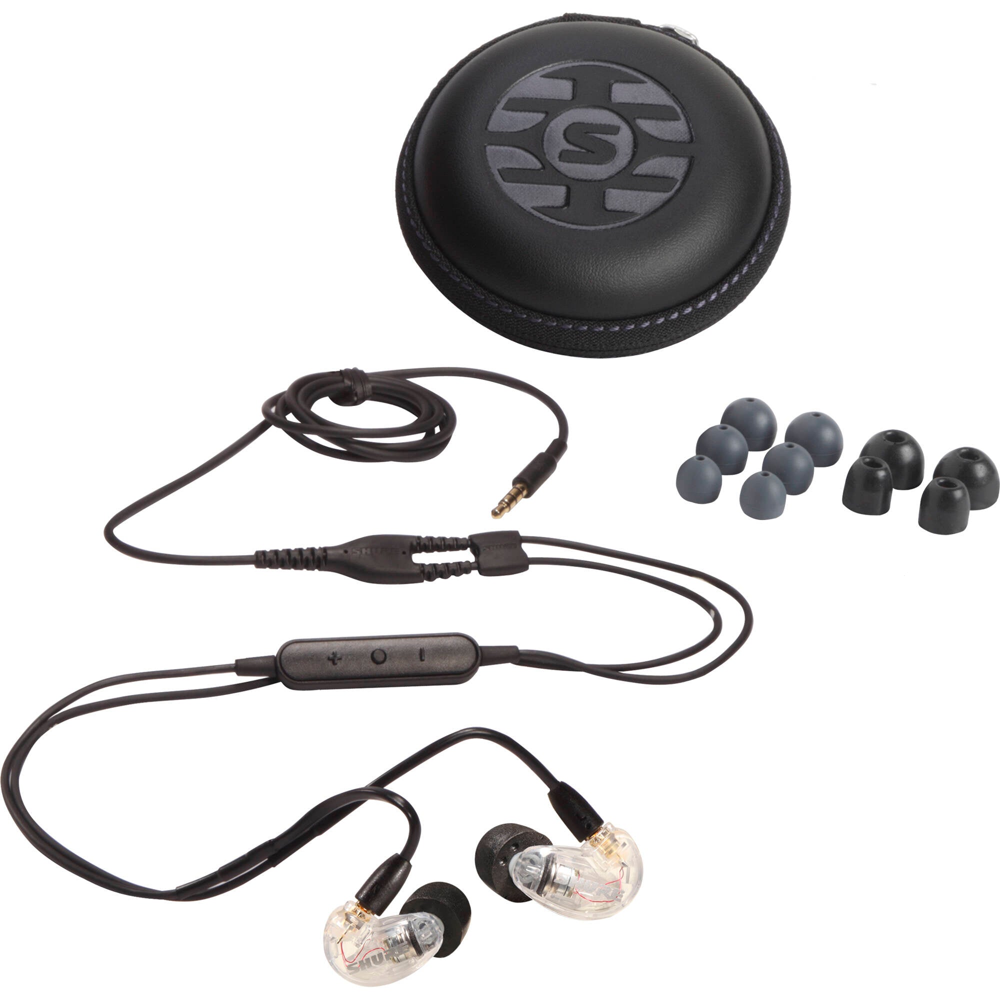 Shure SE215 Sound-Isolating In-Ear Stereo Earphones with RMCE-UNI Remote Mic Universal Cable (Clear)