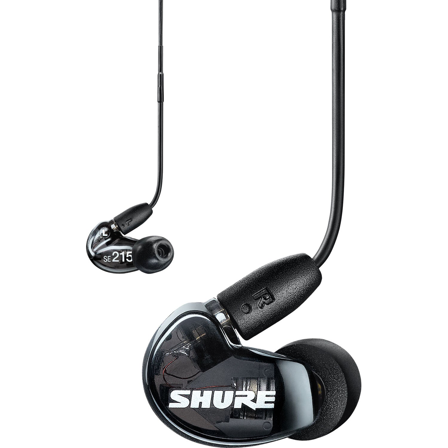 Shure SE215 Sound-Isolating In-Ear Stereo Earphones with RMCE-UNI Remote Mic Universal Cable (Black)