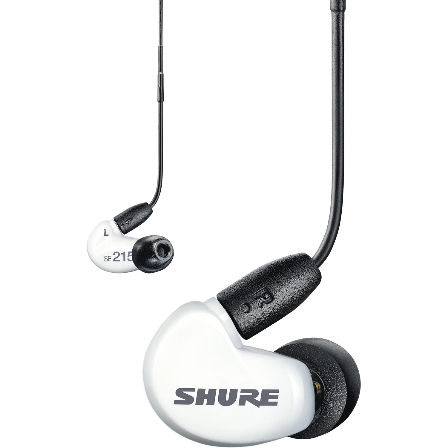 Shure SE215 Sound-Isolating In-Ear Stereo Earphones with RMCE-UNI Remote Mic Universal Cable (White)