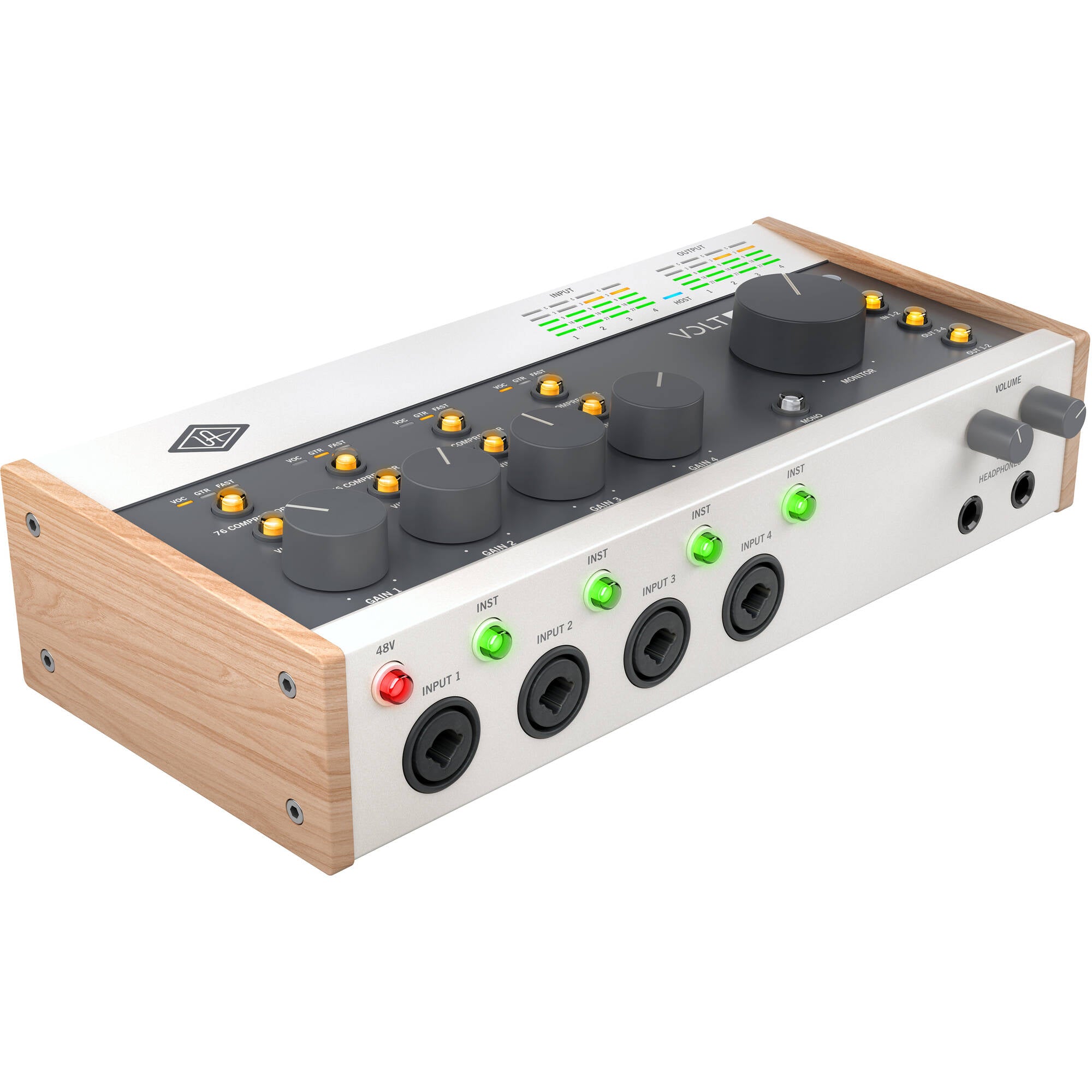 Universal Audio Volt 476P Portable 4x4 USB Audio/MIDI Interface with Four Mic Preamps and Compressor