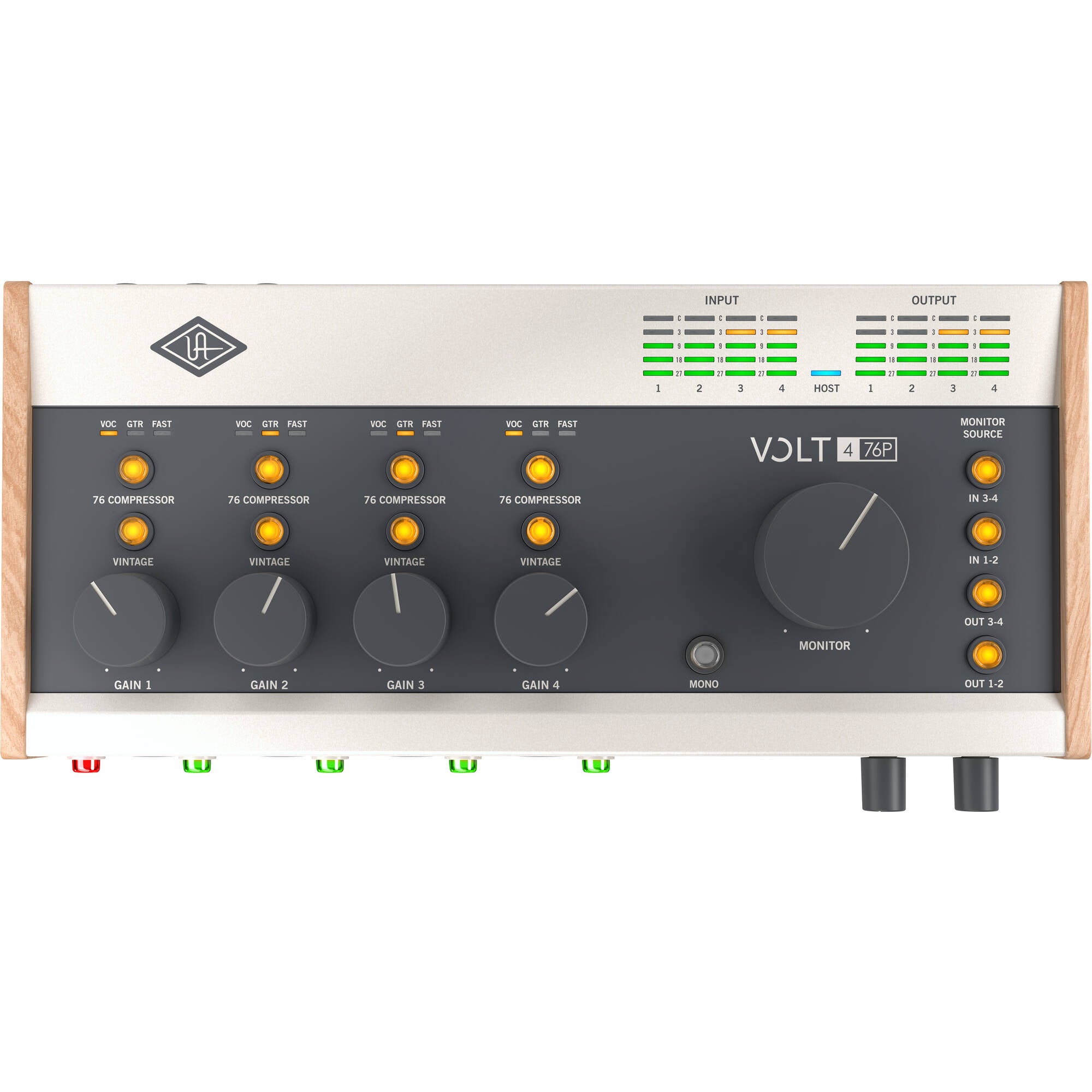 Universal Audio Volt 476P Portable 4x4 USB Audio/MIDI Interface with Four Mic Preamps and Compressor