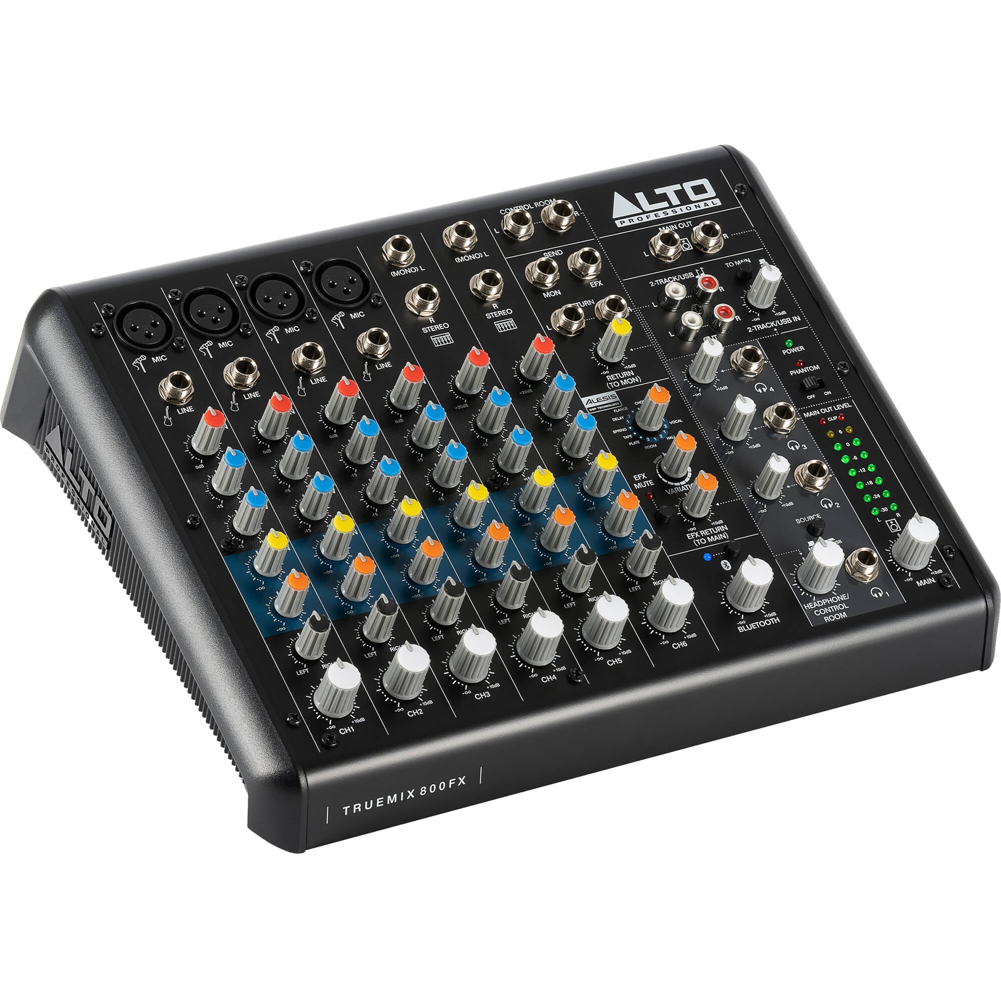 Alto Professional TrueMix 800 FX Portable 8-Channel Analog Mixer with USB, Bluetooth and Alesis FX