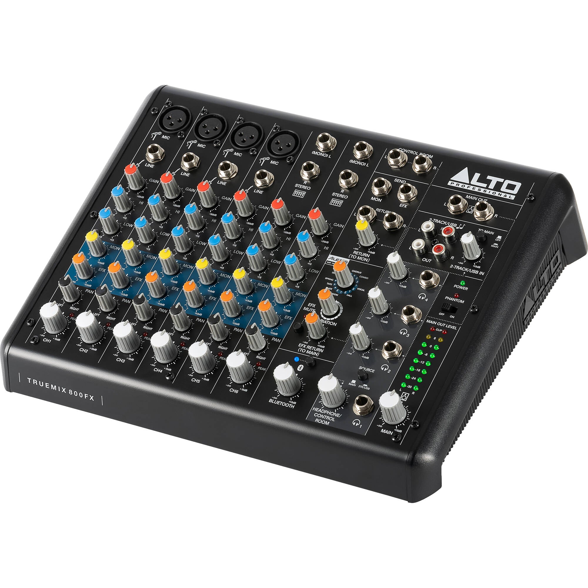 Alto Professional TrueMix 800 FX Portable 8-Channel Analog Mixer with USB, Bluetooth and Alesis FX