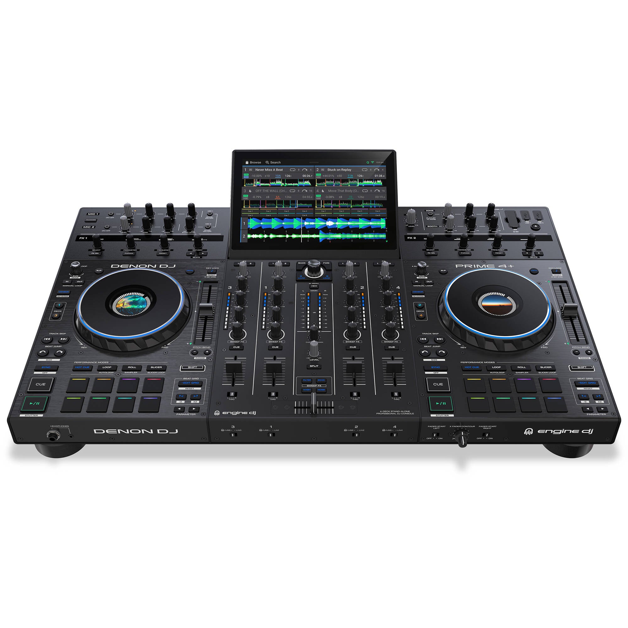 Denon DJ Prime 4+ Standalone 4-Deck DJ Controller