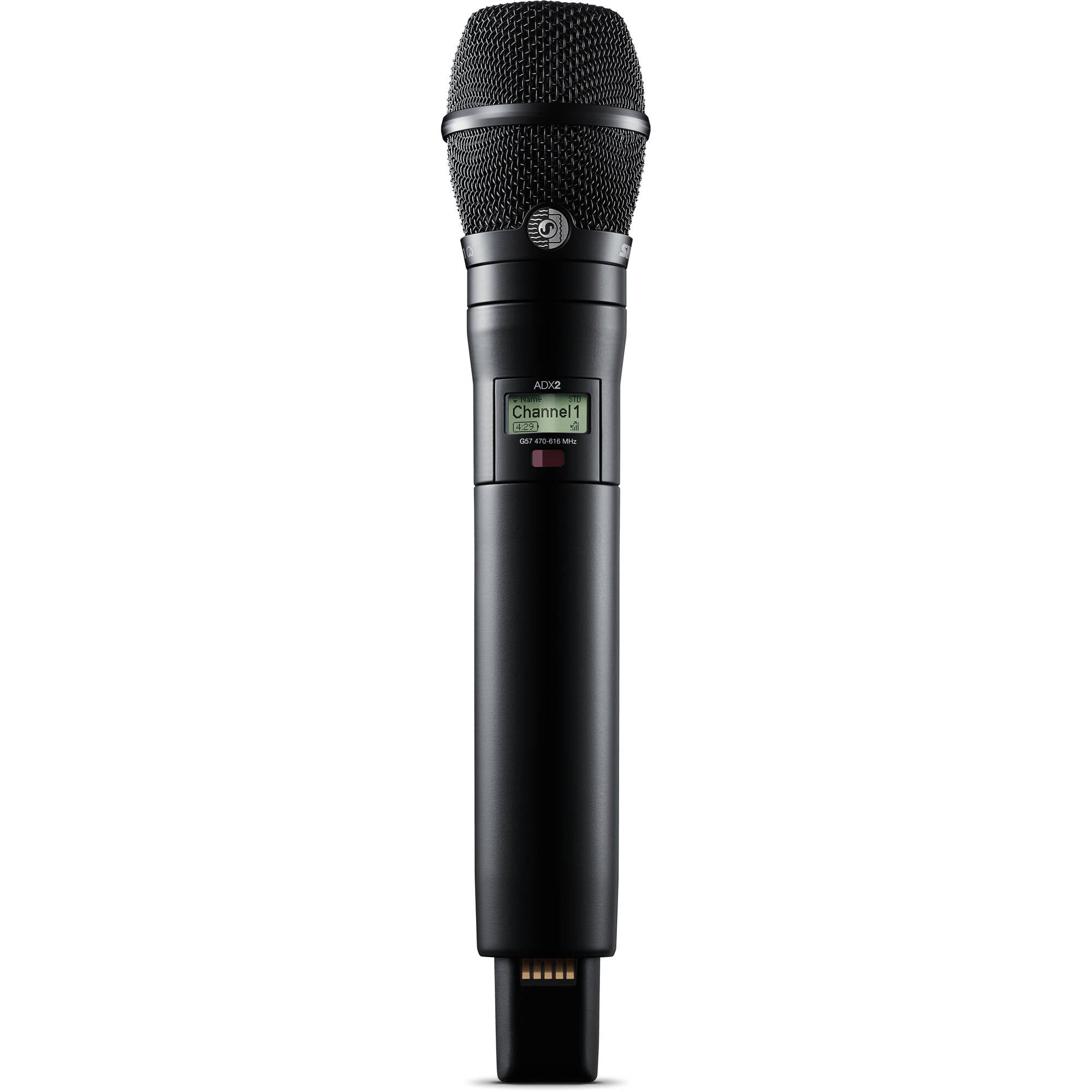 Shure ADX2/K11B Axient Digital Handheld Wireless Transmitter (G57: 470-616 MHz, Black)