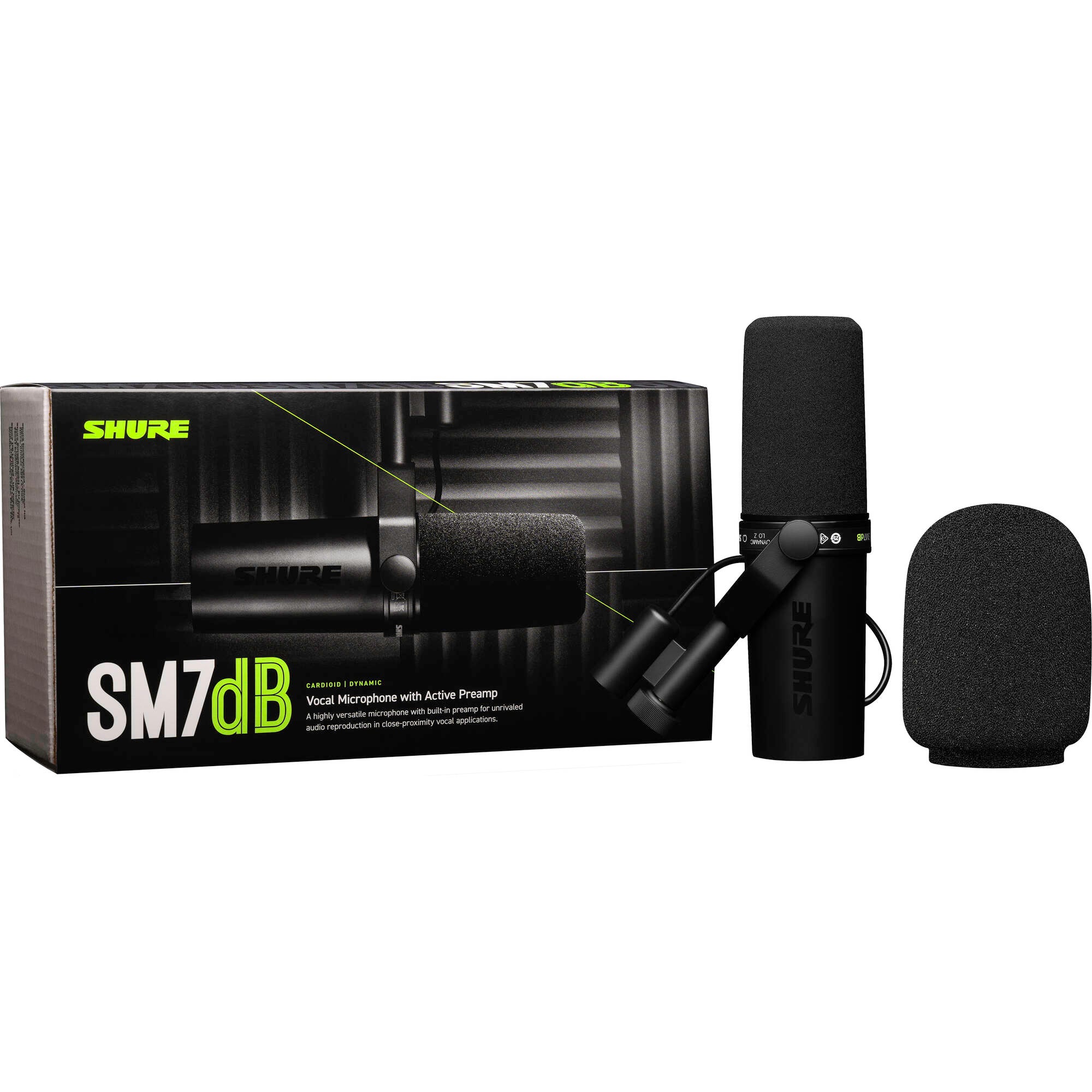 Shure SM7dB Dynamic Cardioid Vocal Microphone with Built-In Preamp