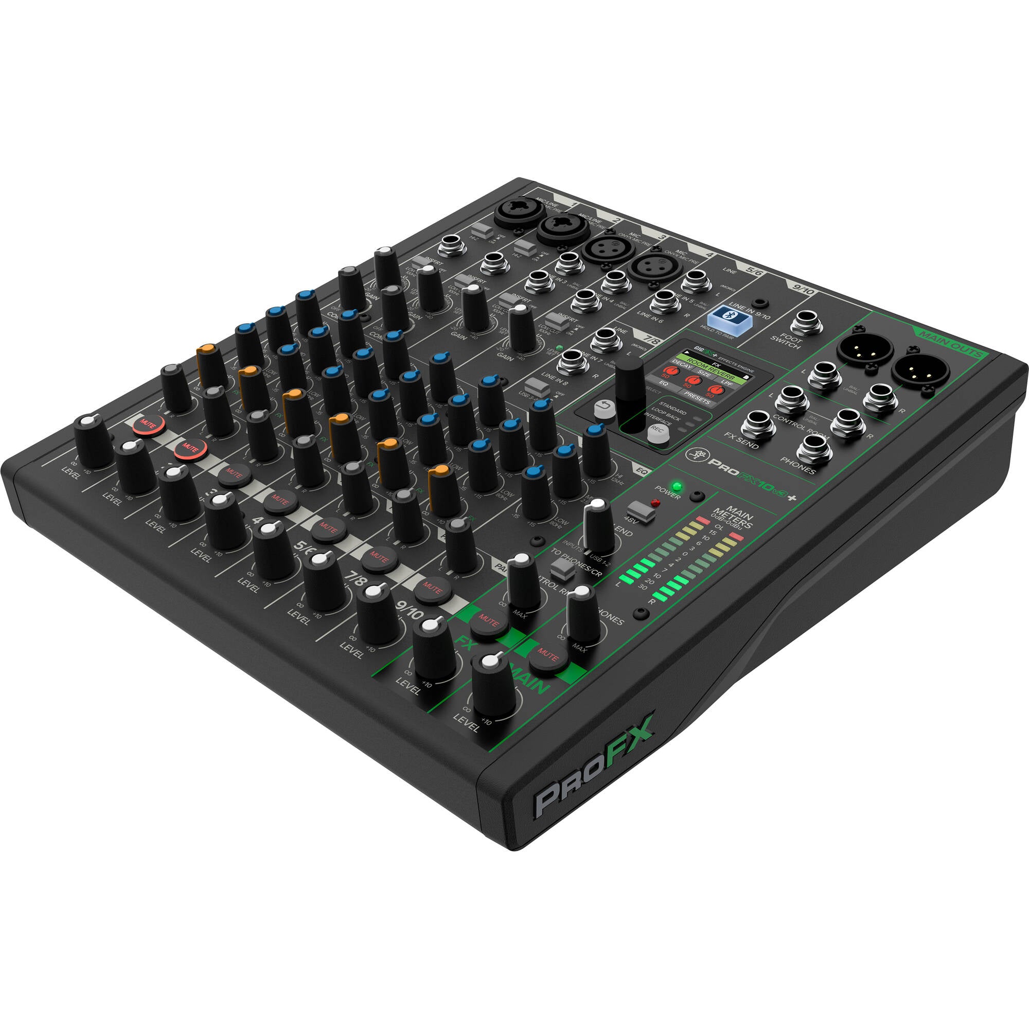 Mackie ProFX10v3+ 10-Channel Analog Mixer with Built-In FX, USB Recording, and Bluetooth