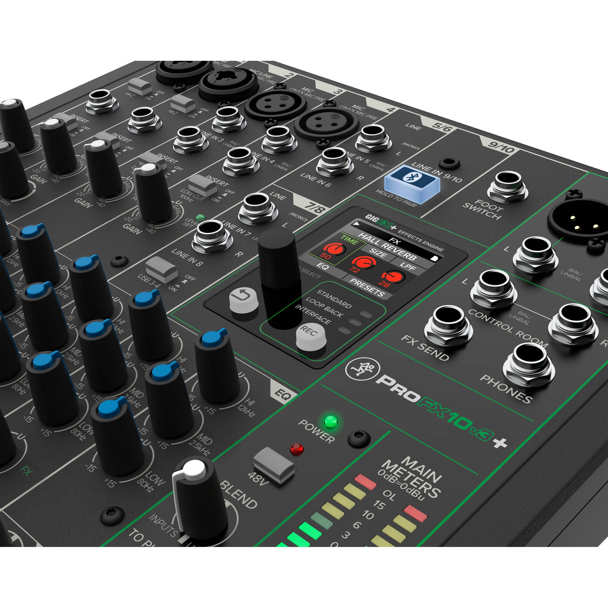 Mackie ProFX10v3+ 10-Channel Analog Mixer with Built-In FX, USB Recording, and Bluetooth