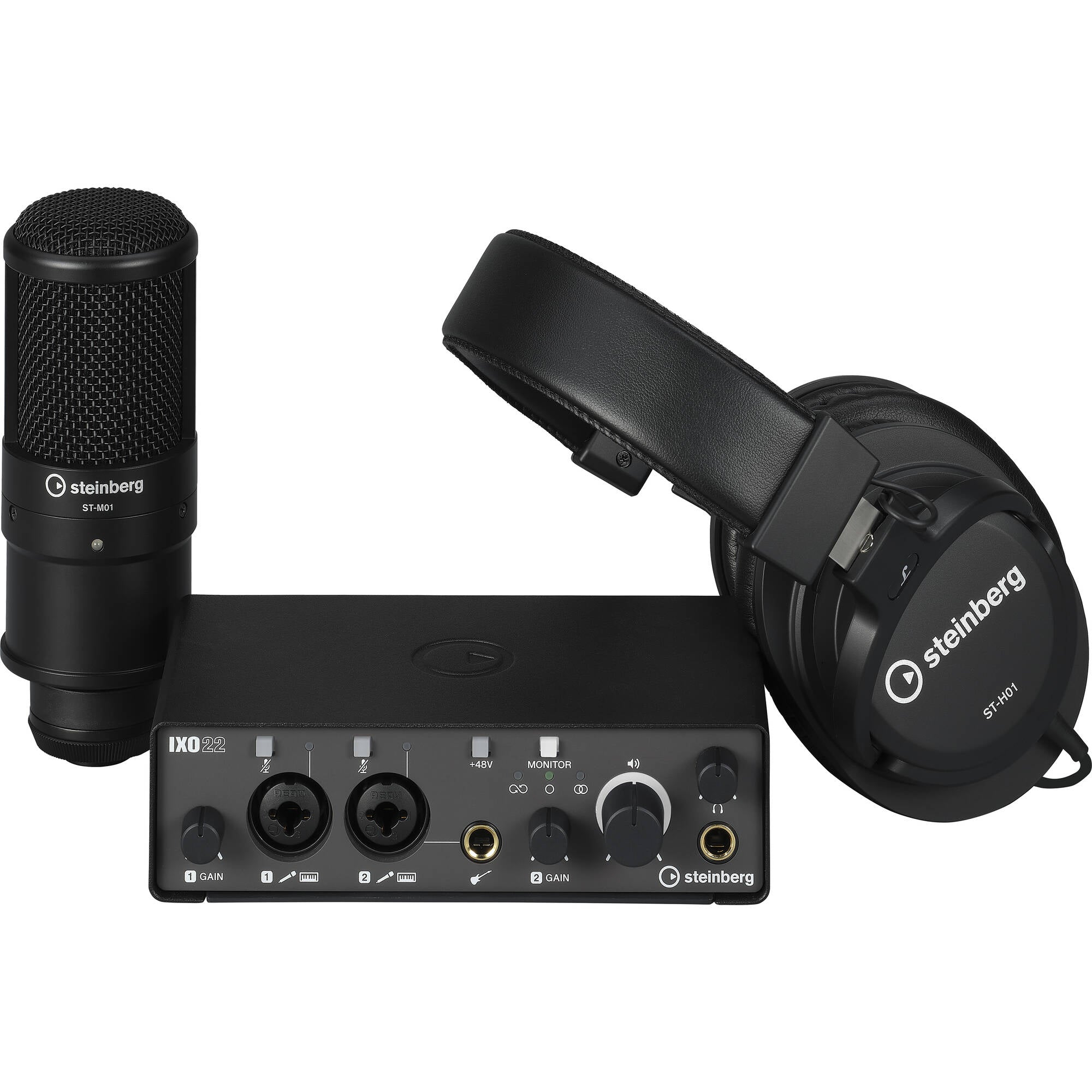 Steinberg IXO22 USB-C Audio Interface Recording Pack (Black)