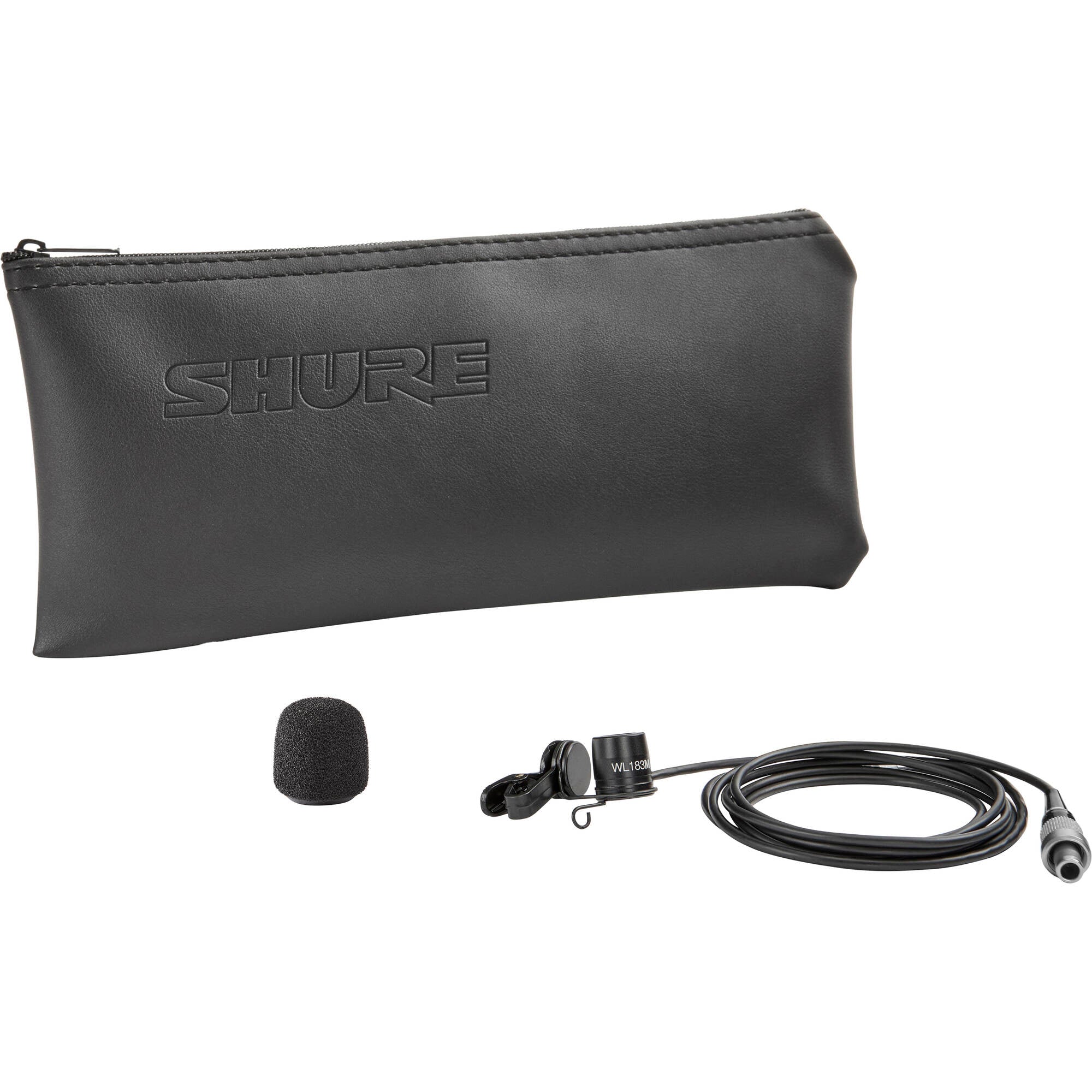 Shure WL183m Low-Profile Omnidirectional Lavalier Microphone with LEMO 3-Pin Connector (Black)