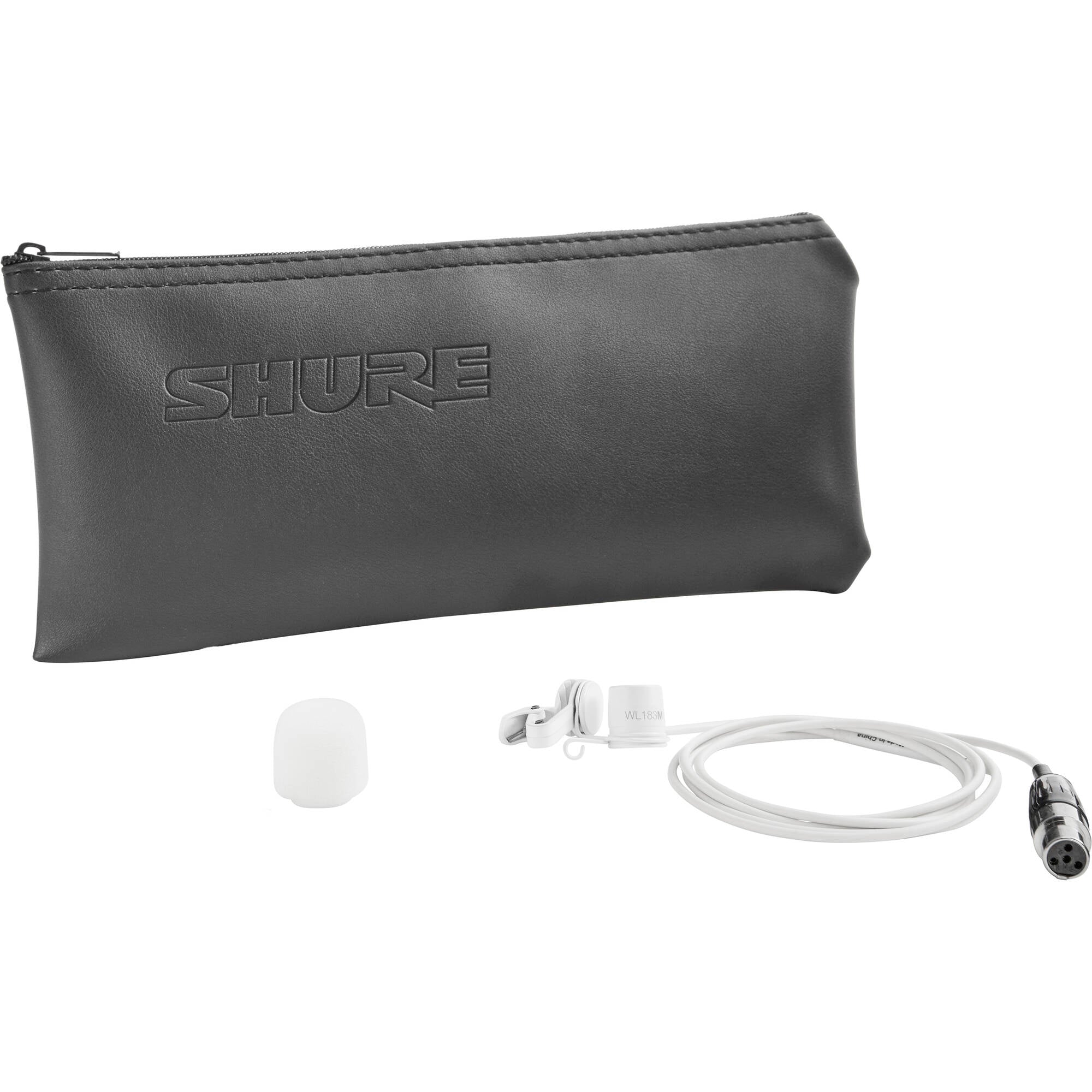 Shure WL183m Low-Profile Omnidirectional Lavalier Microphone with TA4F Connector (White)